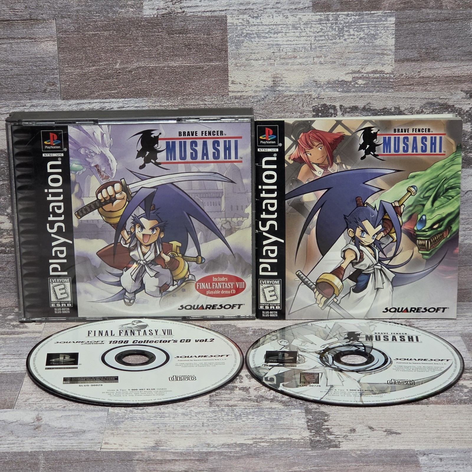 Squaresoft Brave Fencer Musashi Sony PlayStation 1 PS1 NTSC-U/C Complete Tested