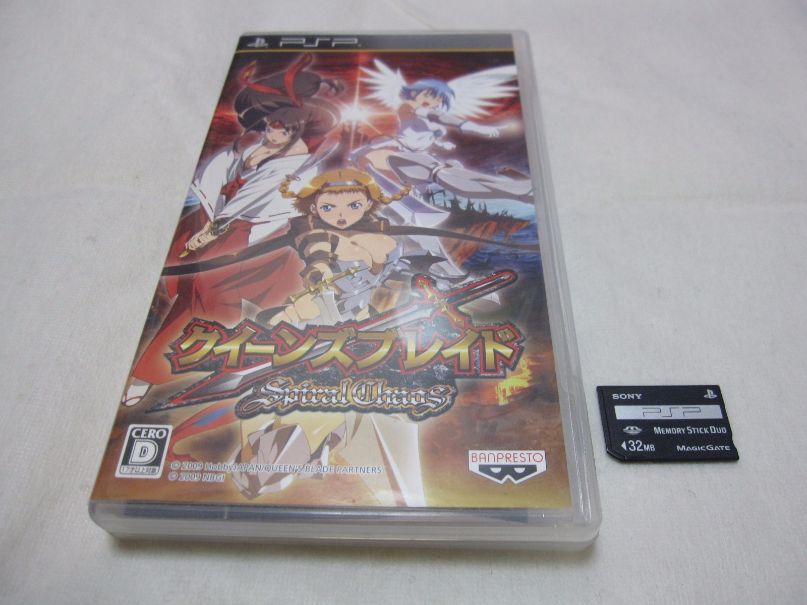 7-14 Days to USA. W/Memory Card USED PSP Queen’s Blade Spiral Chaos Japanese Ver