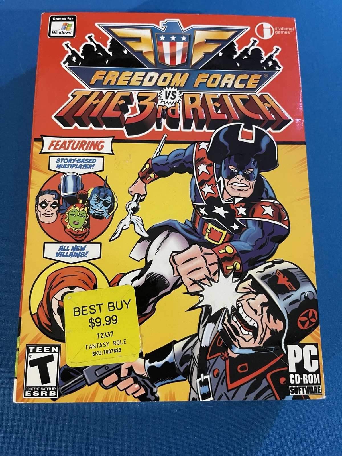 FREEDOM FORCE VS THE 3RD REICH – Rare Action PC Game – US Version NEW in BOX!