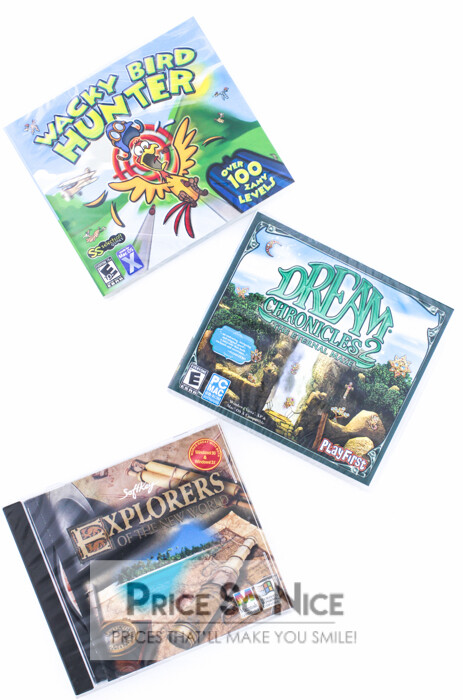 PlayFirst: Dream Chronics 2 + Wacky Bird Hunter + Explorers Of The New World!