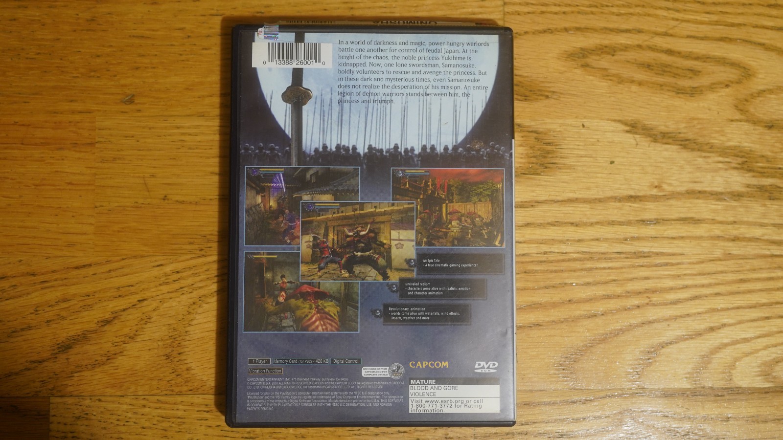 Onimusha: Warlords (Sony PlayStation 2, 2001) COMPLETE/OPENED