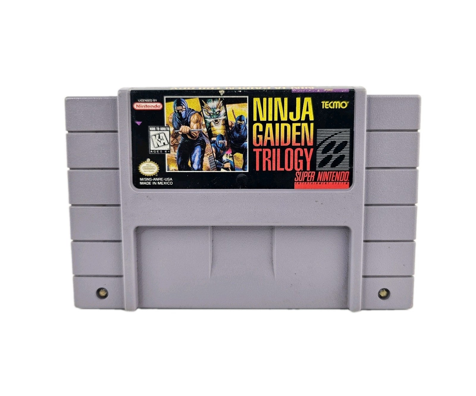 Ninja Gaiden Trilogy Super Nintendo Game SNES Authentic Excellent Condition