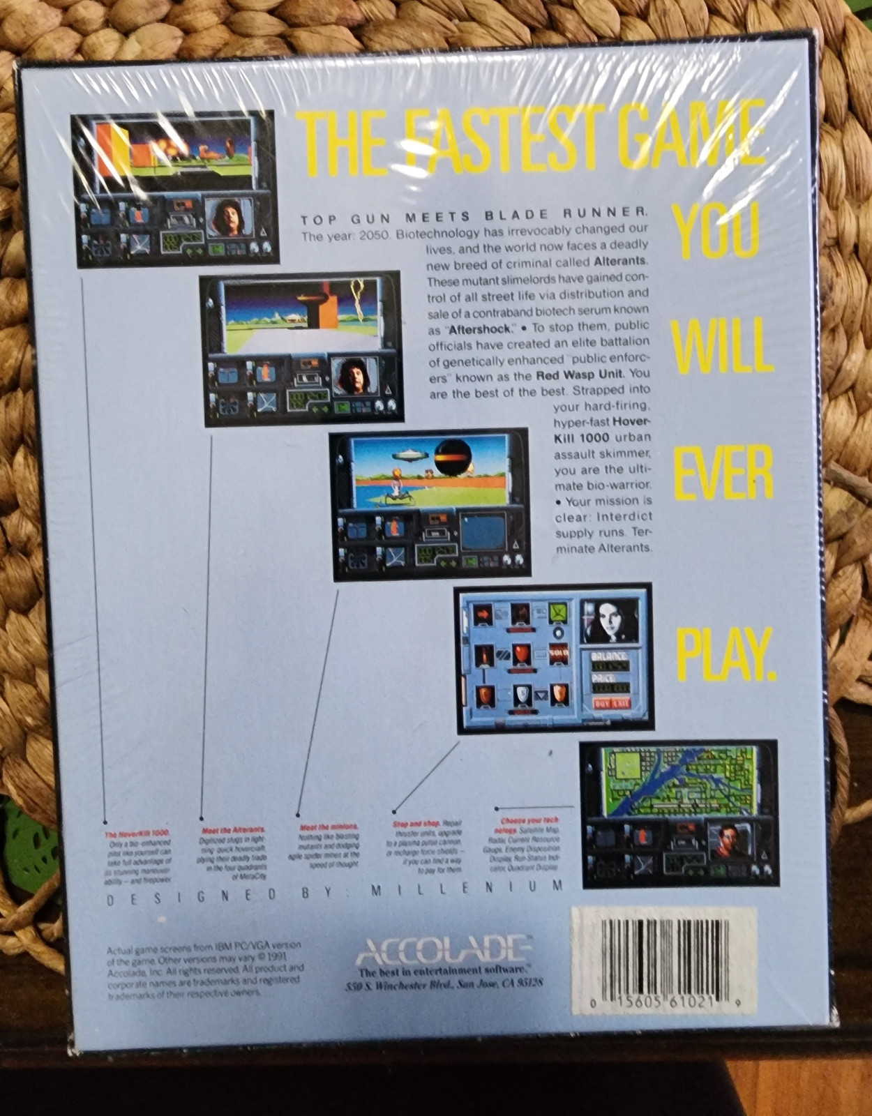 Hoverforce (1990) PC Big Box Game New Factory Sealed US Retauk Store Edition