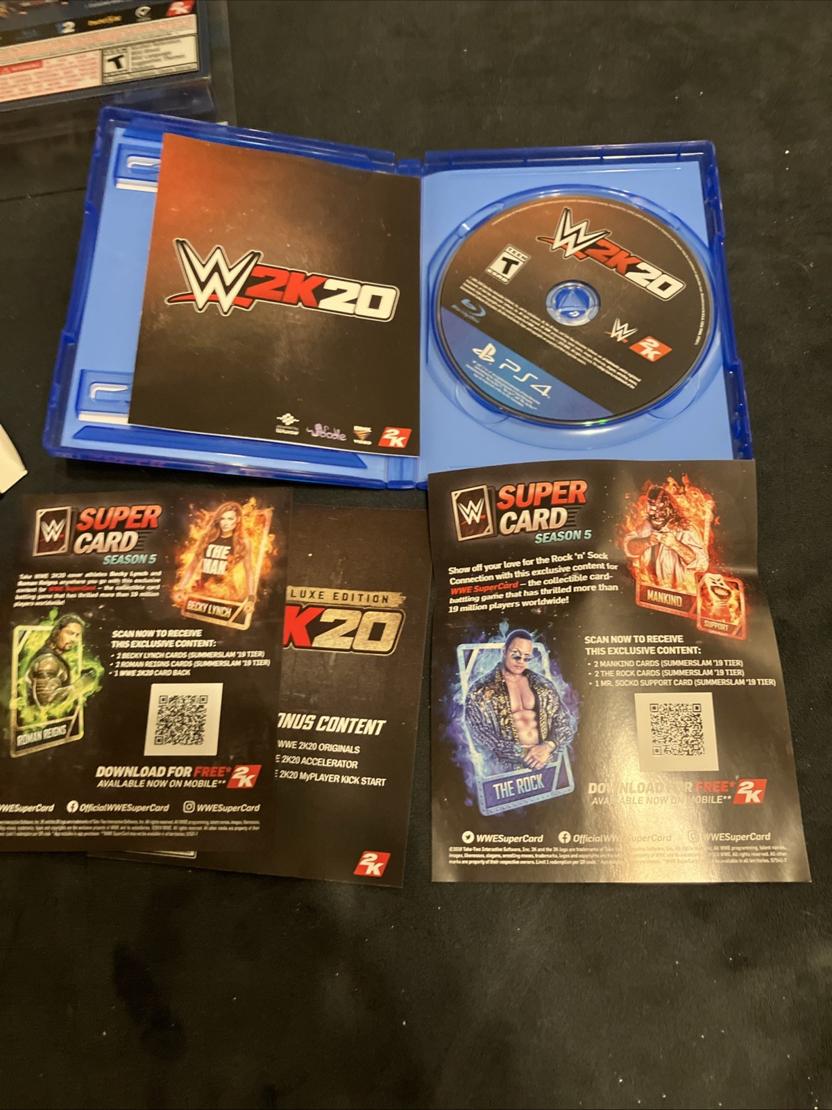 WWE 2K20 SmackDown 20th Anniversary Edition Box Set PS4 Opened/New Kurt Angle