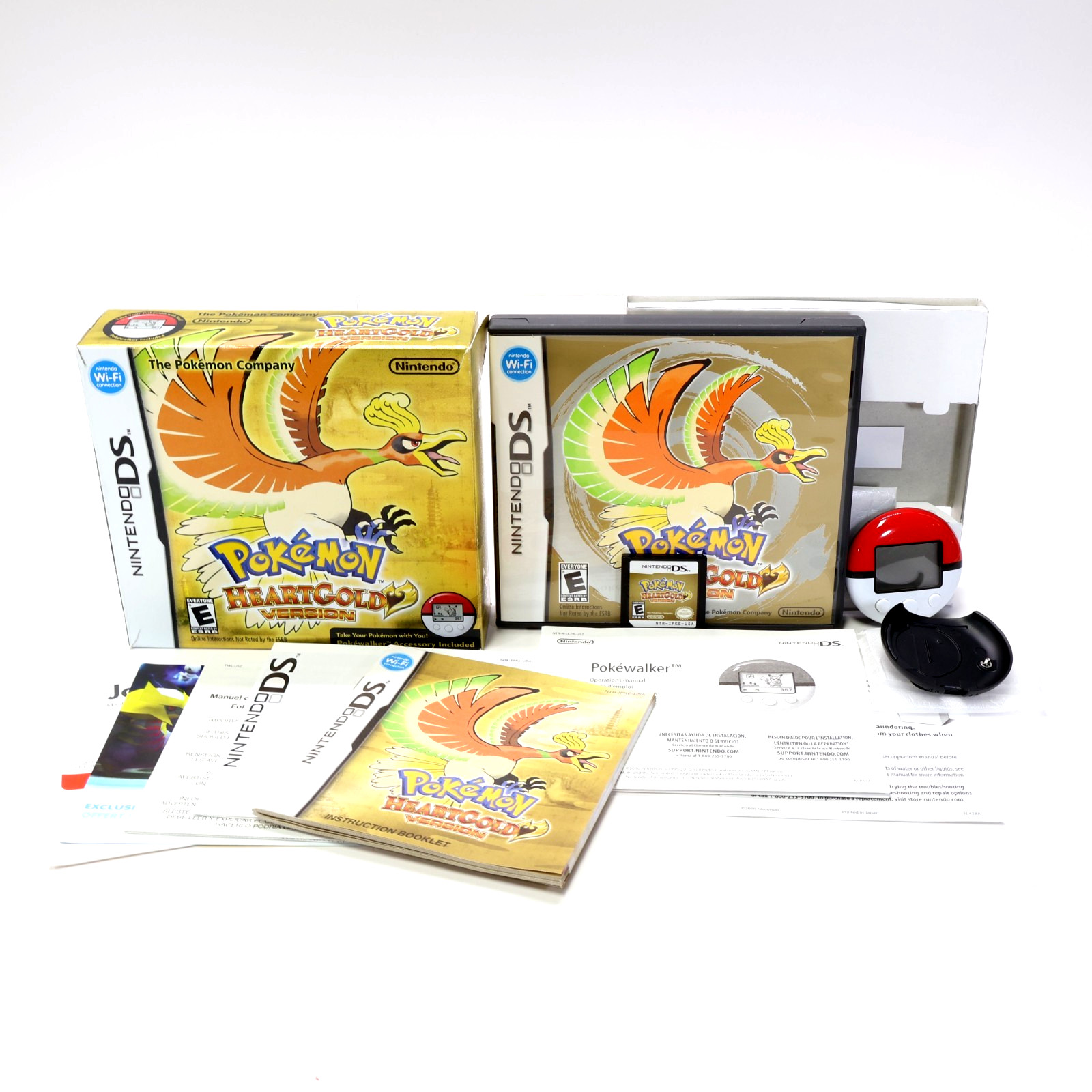 Pokémon: HeartGold Version W/Poke Walker (DS) CIB – Authentic Good Condition