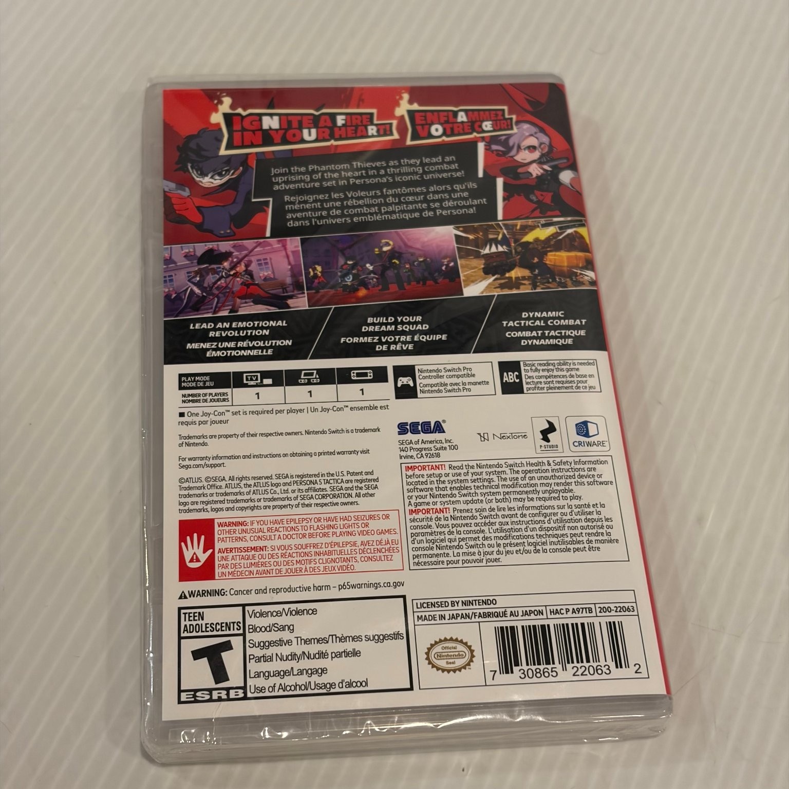 Persona 5 Tactica Nintendo Switch Video Game Atlus Tactical RPG