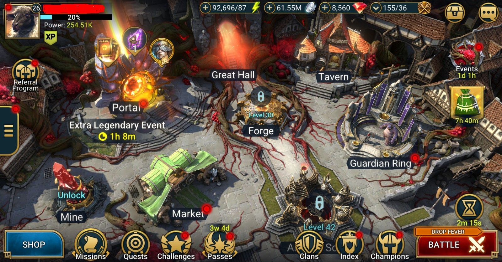 Raid Shadow Legends | Starter Mythical – Arne : 92k energy / 26 Legendary