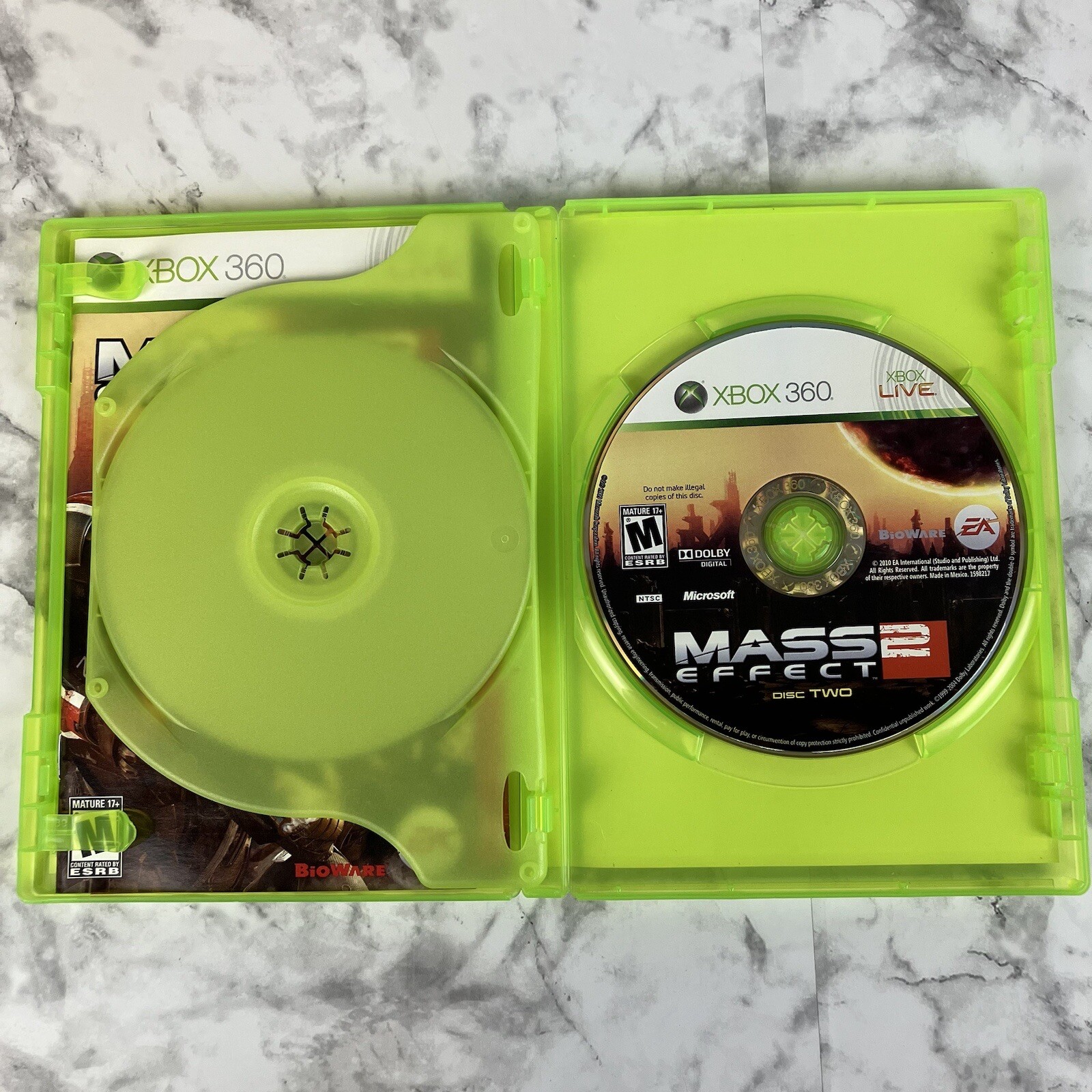 Mass Effect 2 Microsoft Xbox 360, 2010 Complete 2 Discs with Manual