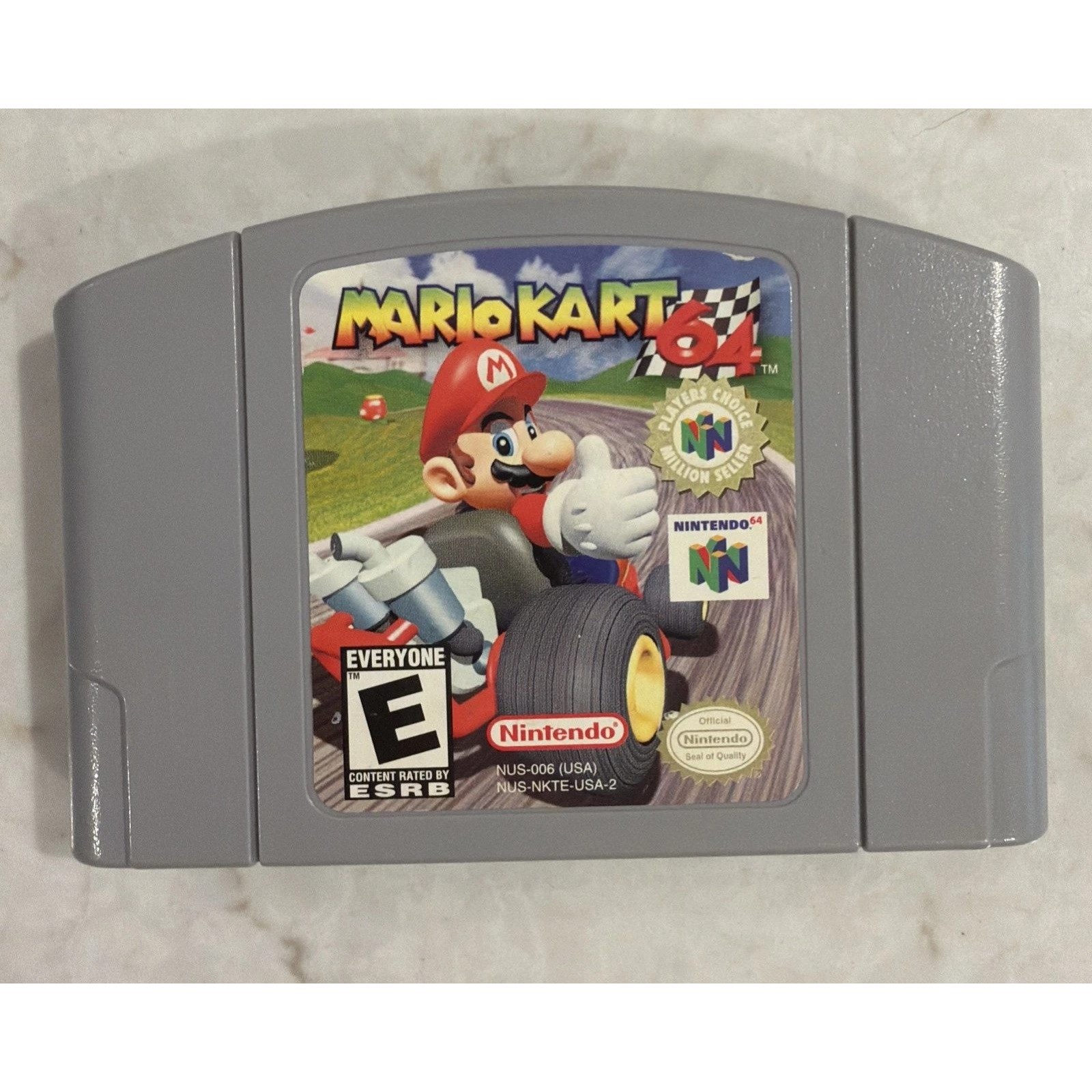 Mario Kart 64 Nintendo 64 N64 Players Choice Million Seller NUS-006 USA Grey