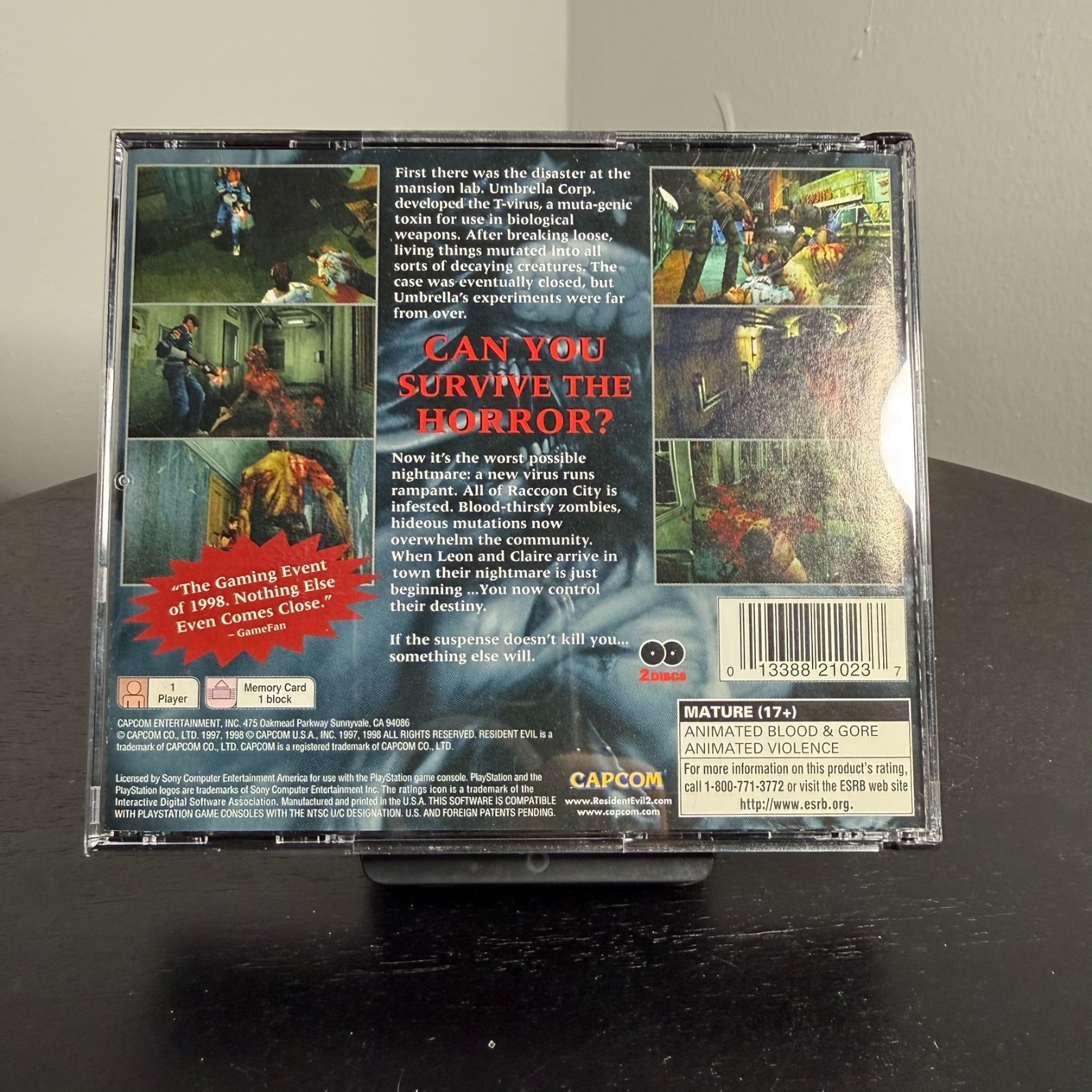 Capcom Resident Evil 2 PS1 1998 Survival Horror 2 Discs NTSC-U/C M Mature