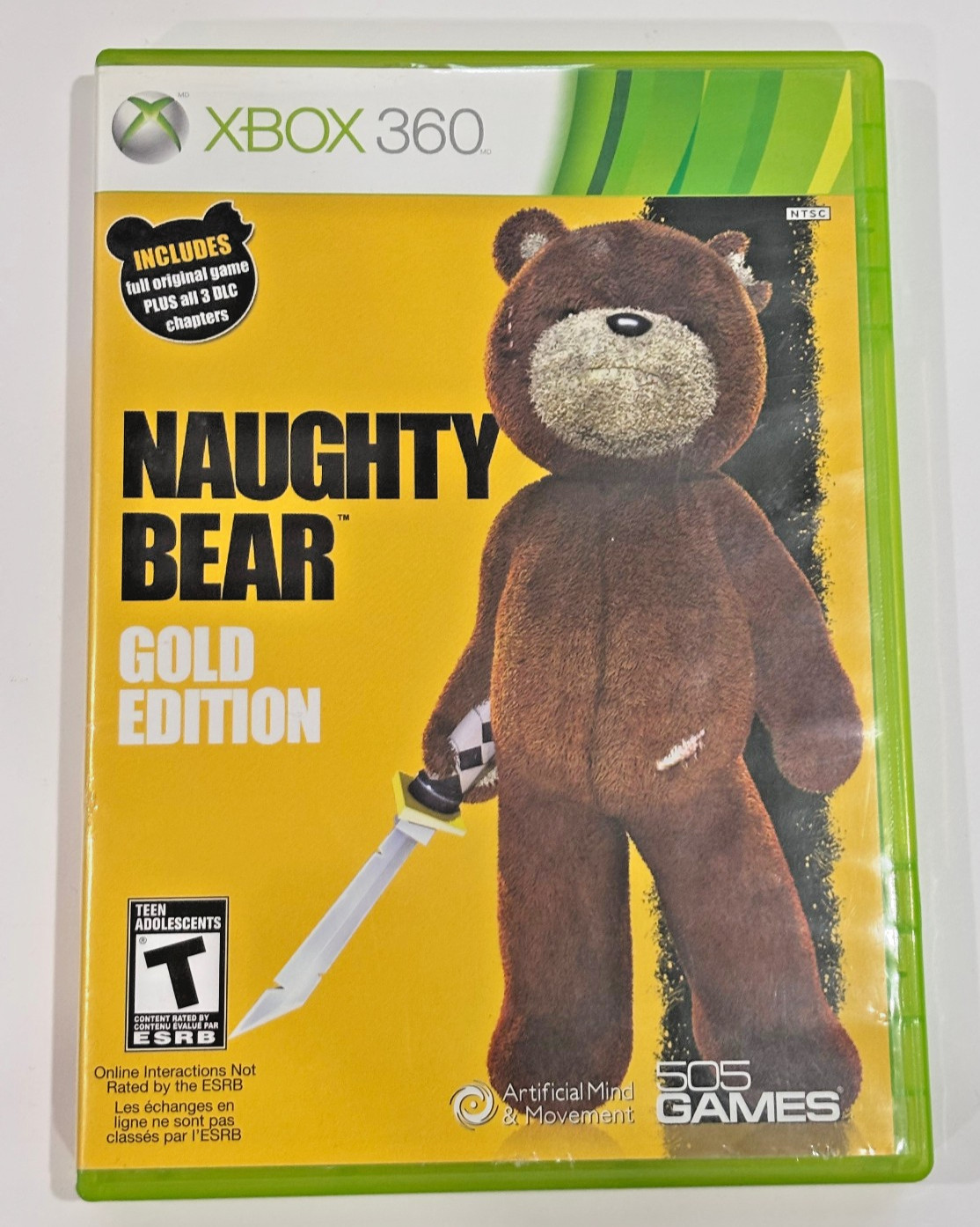 Naughty Bear: Gold Edition (Xbox 360, 2011) – No Manual!