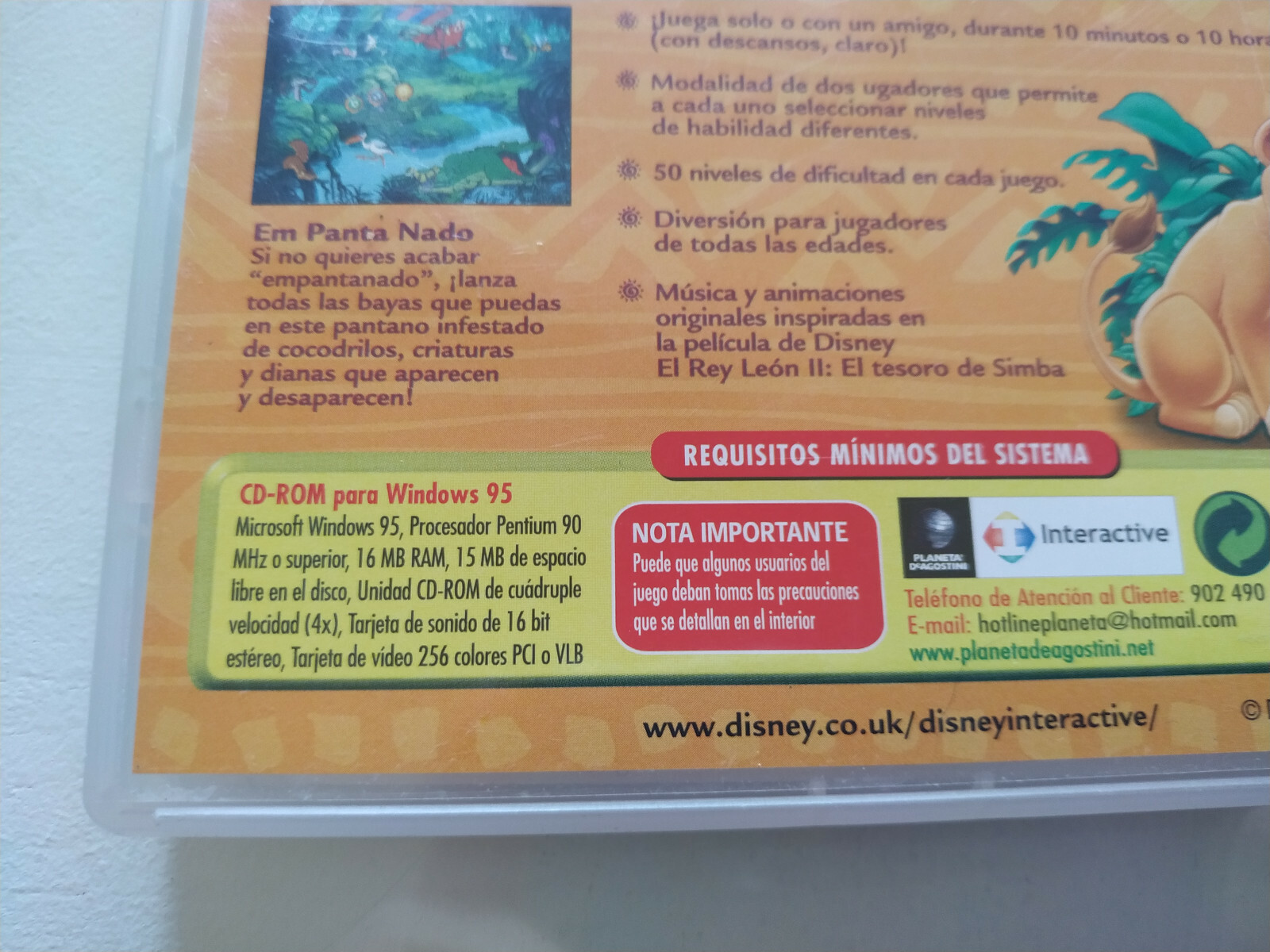 The Lion King II The Treasure Of Simba Disney – Game For PC CD-Rom Spain