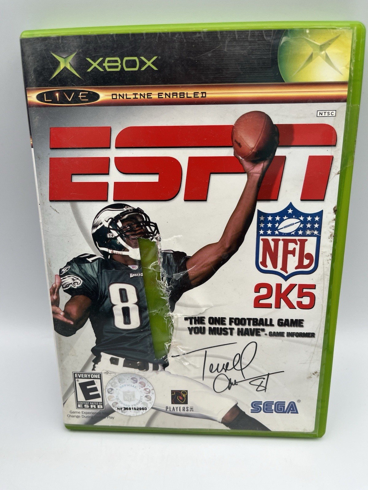 ESPN NFL 2K5 (Microsoft Xbox, 2004) CIB Cleaned & Tested VG Terrell Owens