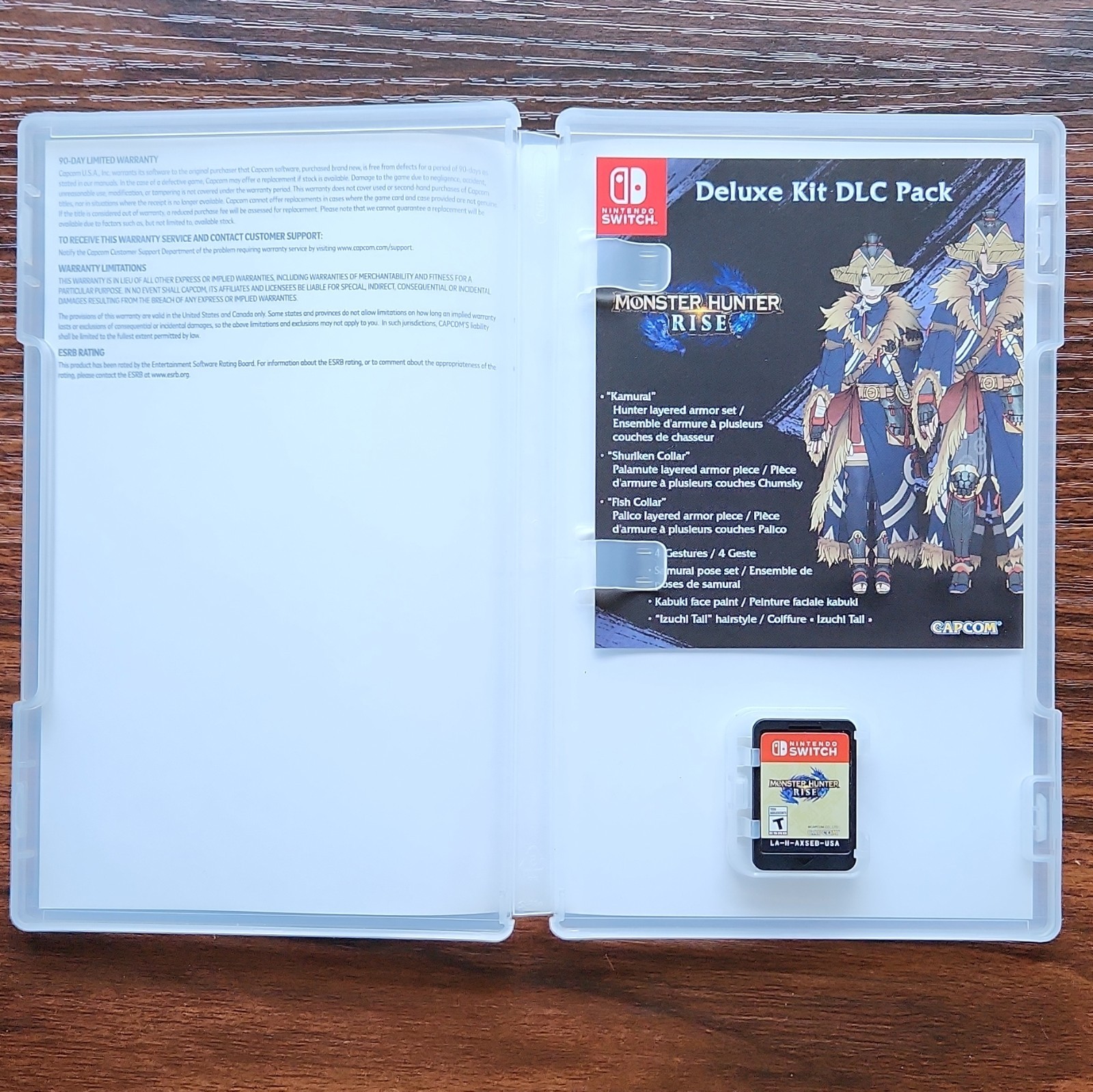Capcom Monster Hunter Rise Deluxe Edition Switch Game Card+Case Deluxe Kit DLC