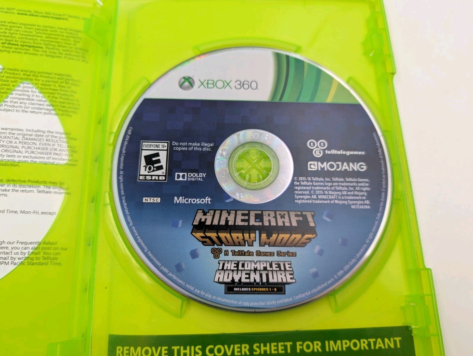 Minecraft: Story Mode Complete Adventure (Microsoft Xbox 360, 2004) (260156)