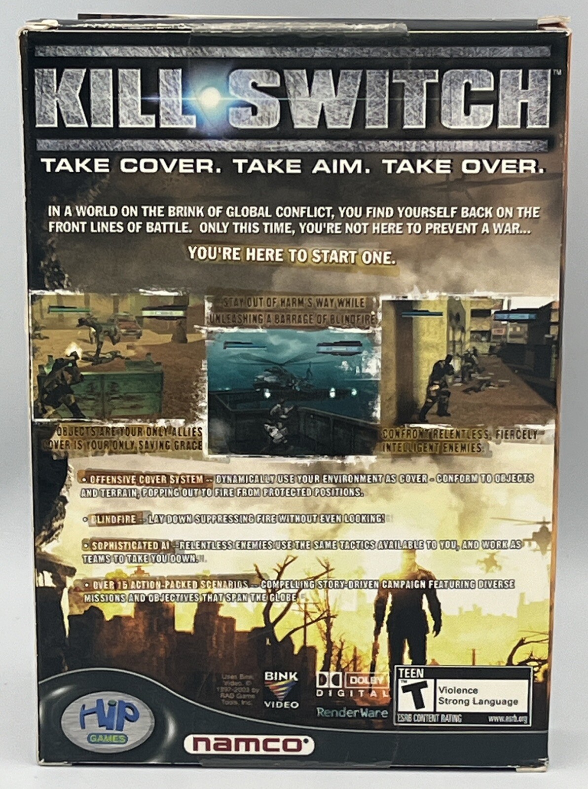 Kill Switch (PC, 2004) in Retail Box Complete Hip Games Rated Teen