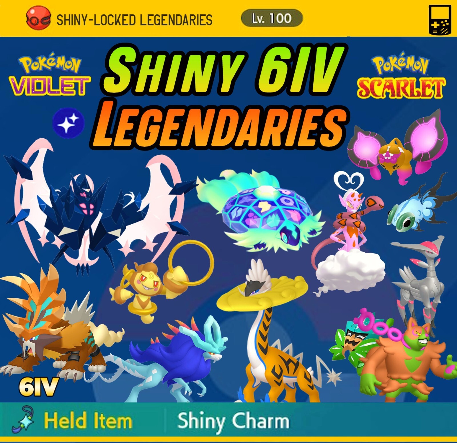 6IV Shiny Unreleased LEGENDARIES ✨ XXL SIZE • Custom ✨ Pokémon Scarlet & Violet