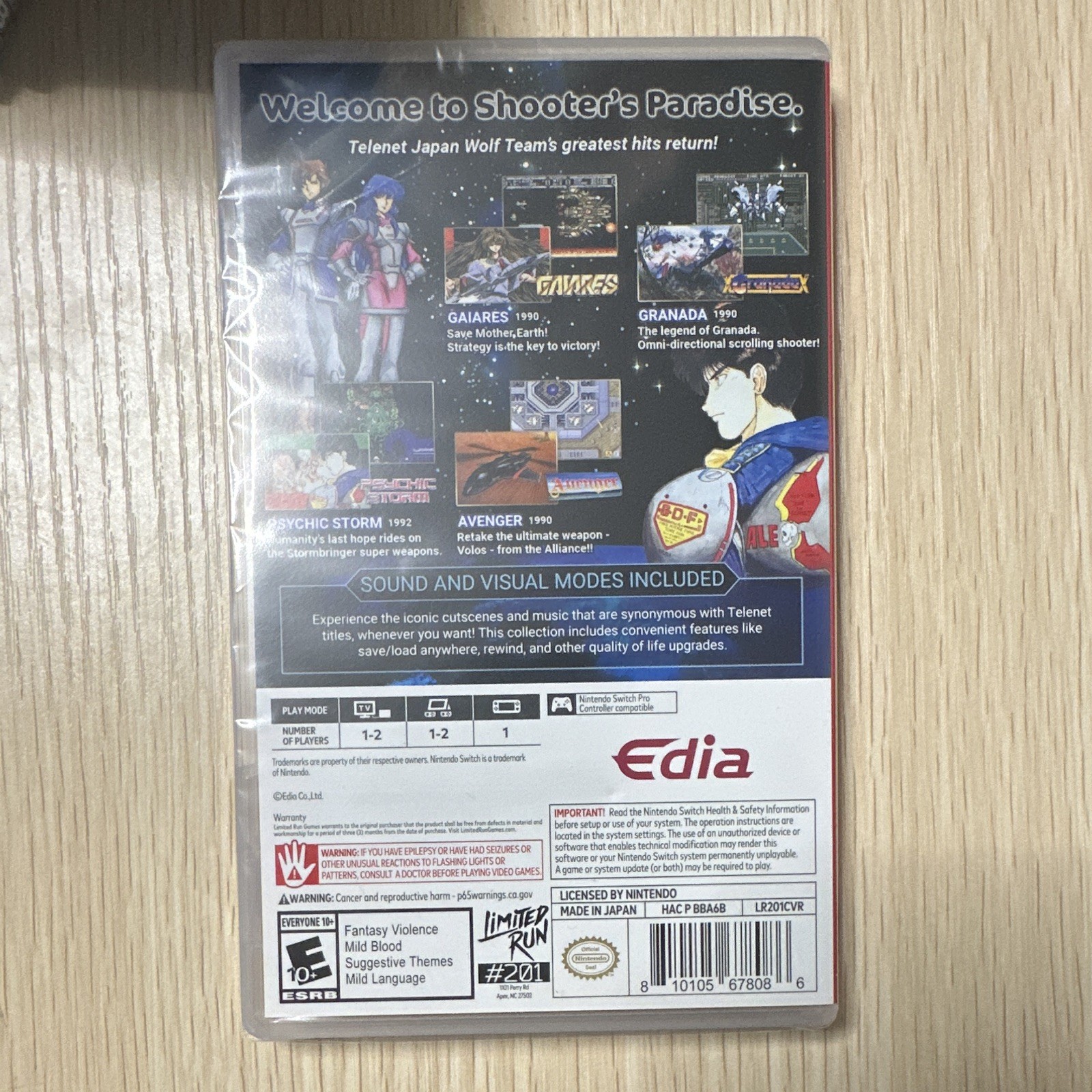 Telenet Shooting Collection (Switch) Edia Limited Run Manual Multiplayer Shooter