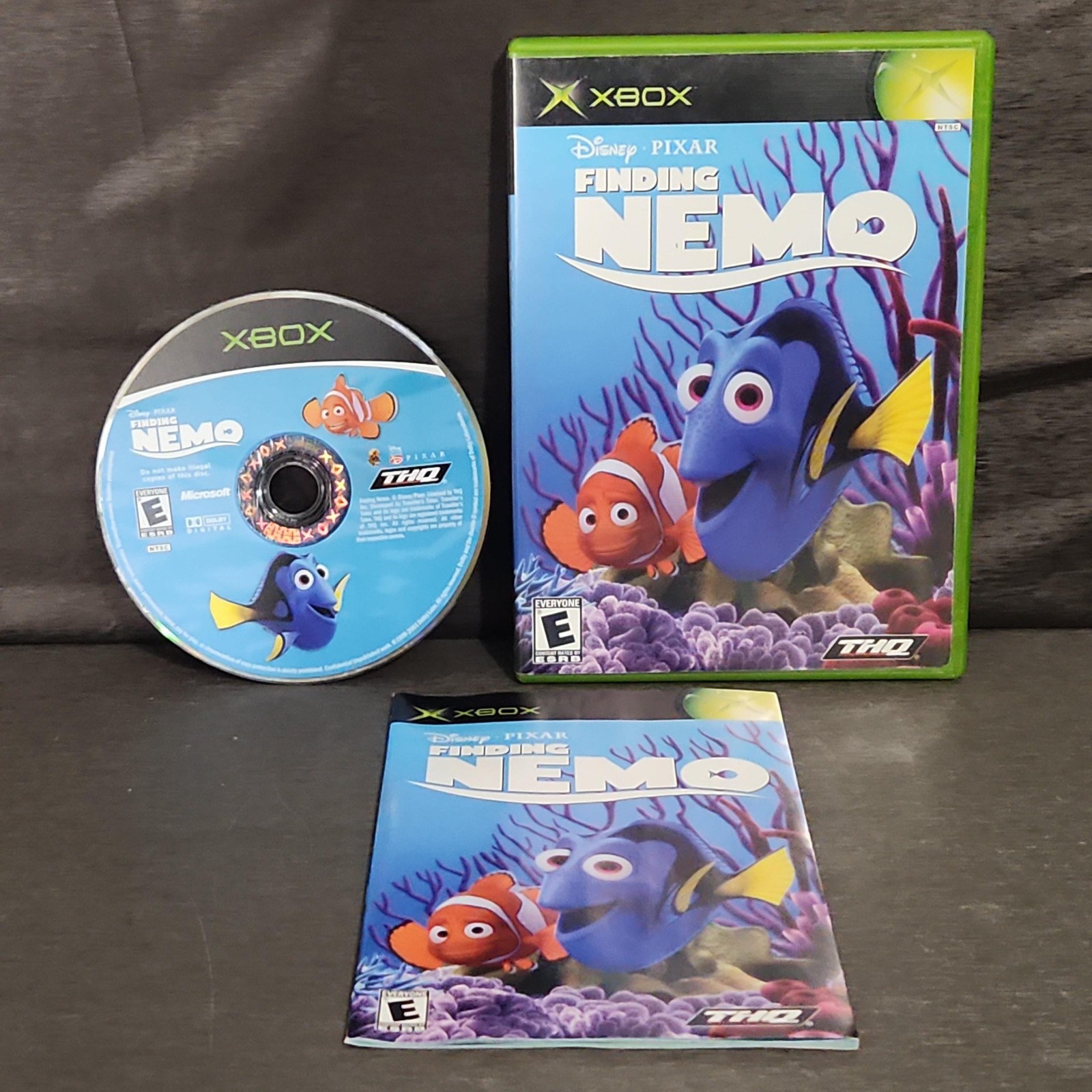 Finding Nemo Xbox Video Game Complete CIB E THQ Family Kids Action