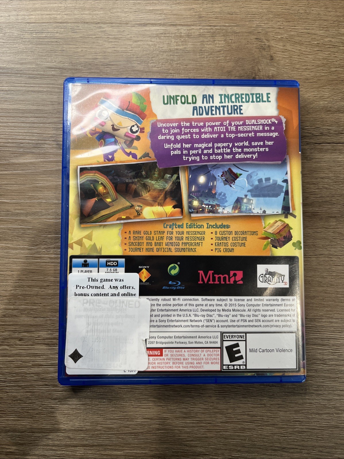 Tearaway Unfolded – Sony PlayStation 4 – Tested – Fast Shipping!