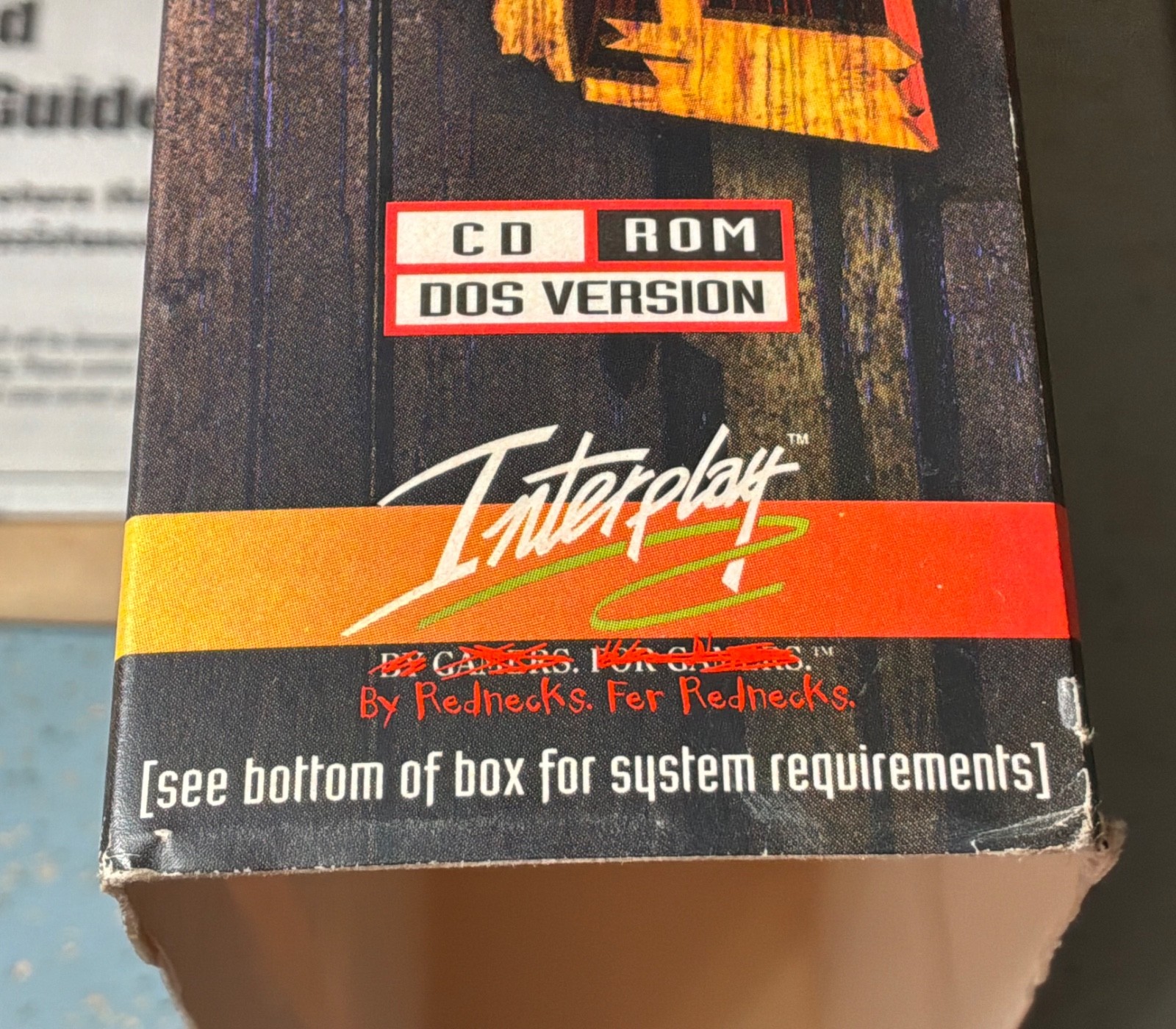 1997 INTERPLAY REDNECK RAMPAGE CD DOS VERSION w/NEWSPAPER HINT SHEET BOX