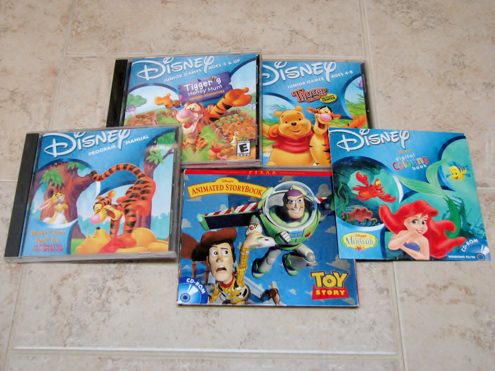 Disney Junior Storybook & Early Learning CDs: Tigger, Toy Story, Little Mermaid