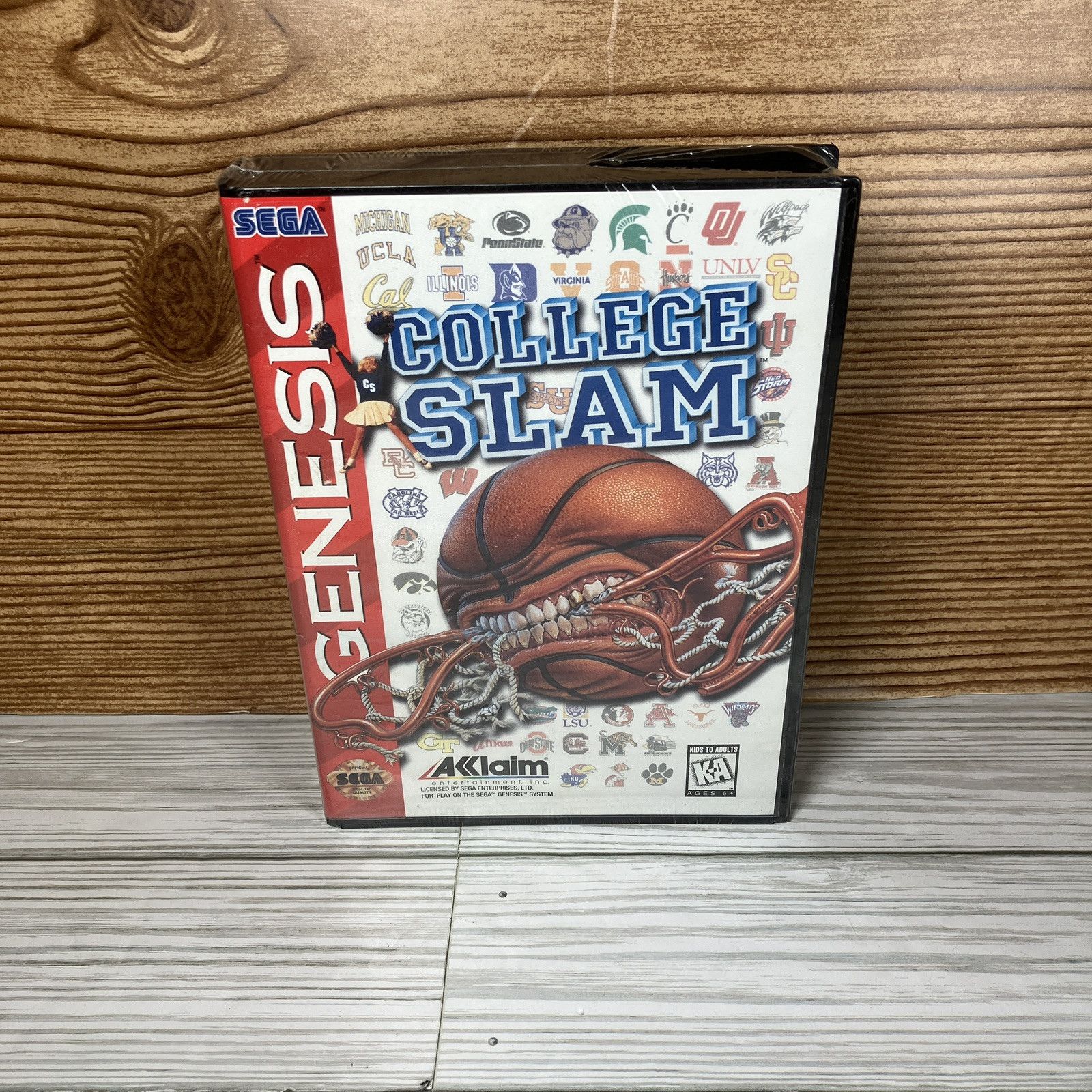 College Slam (Sega Genesis, 1996) New – Factory Sealed With Protector