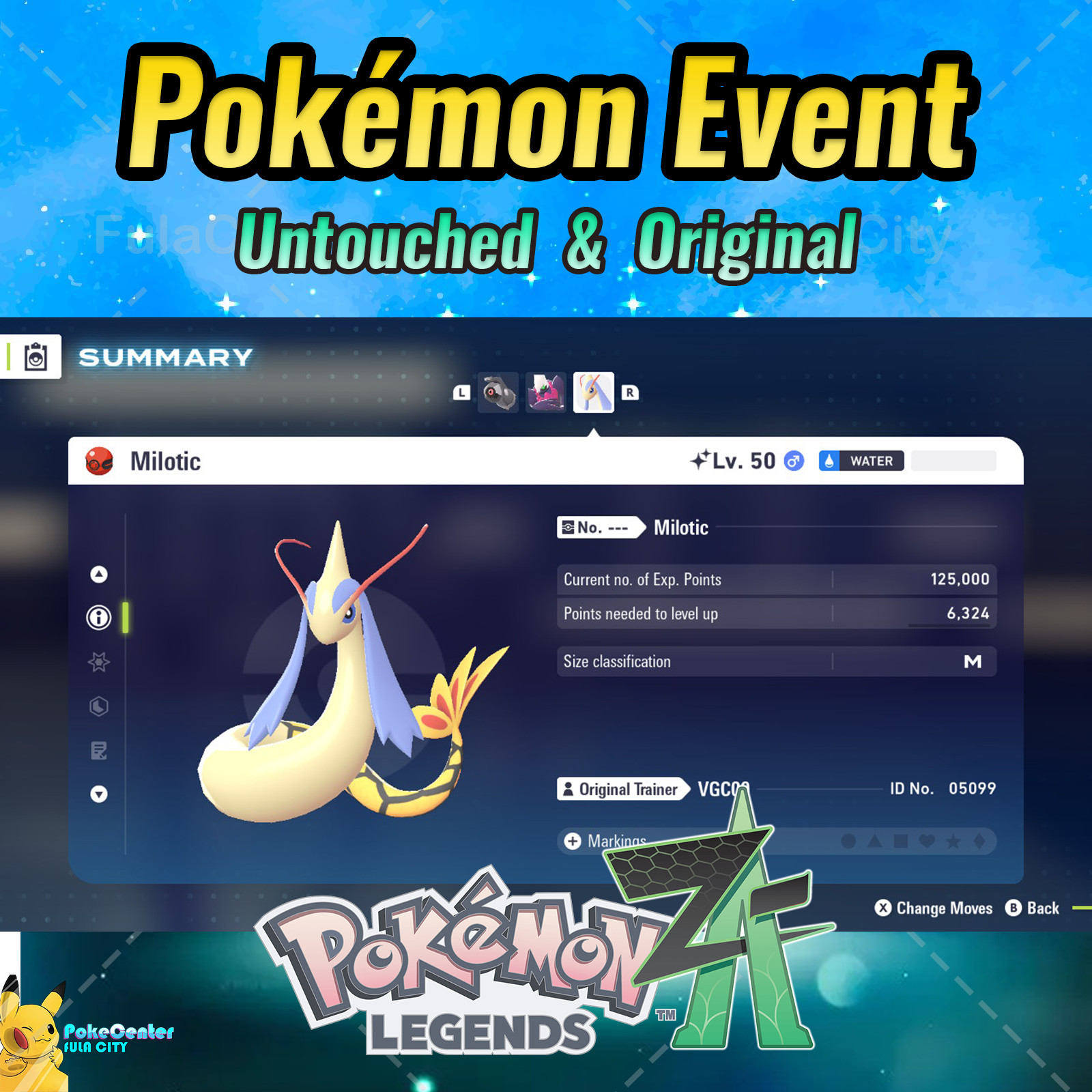 ✨ Shiny Milotic ⚫Event Championships 2009 🟢 Pokemon Legends ZA ⚫ Untouched