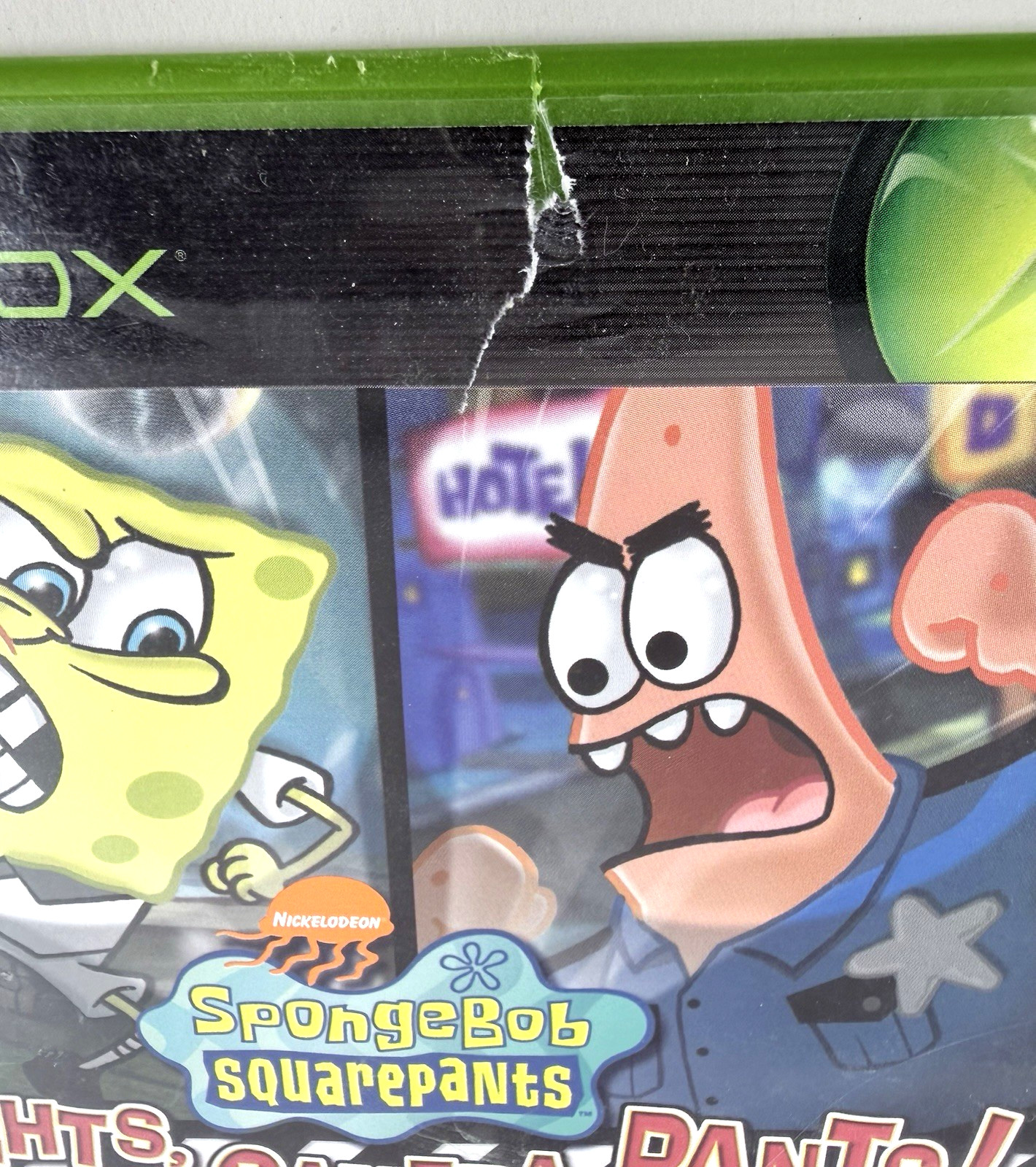 SpongeBob SquarePants: Lights, Camera, Pants (Microsoft Xbox, 2005) Game & Case