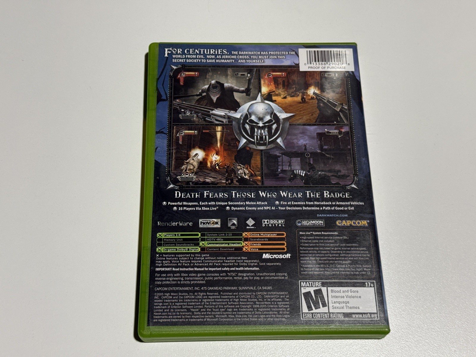 Darkwatch (Microsoft Xbox, 2005) (Working)
