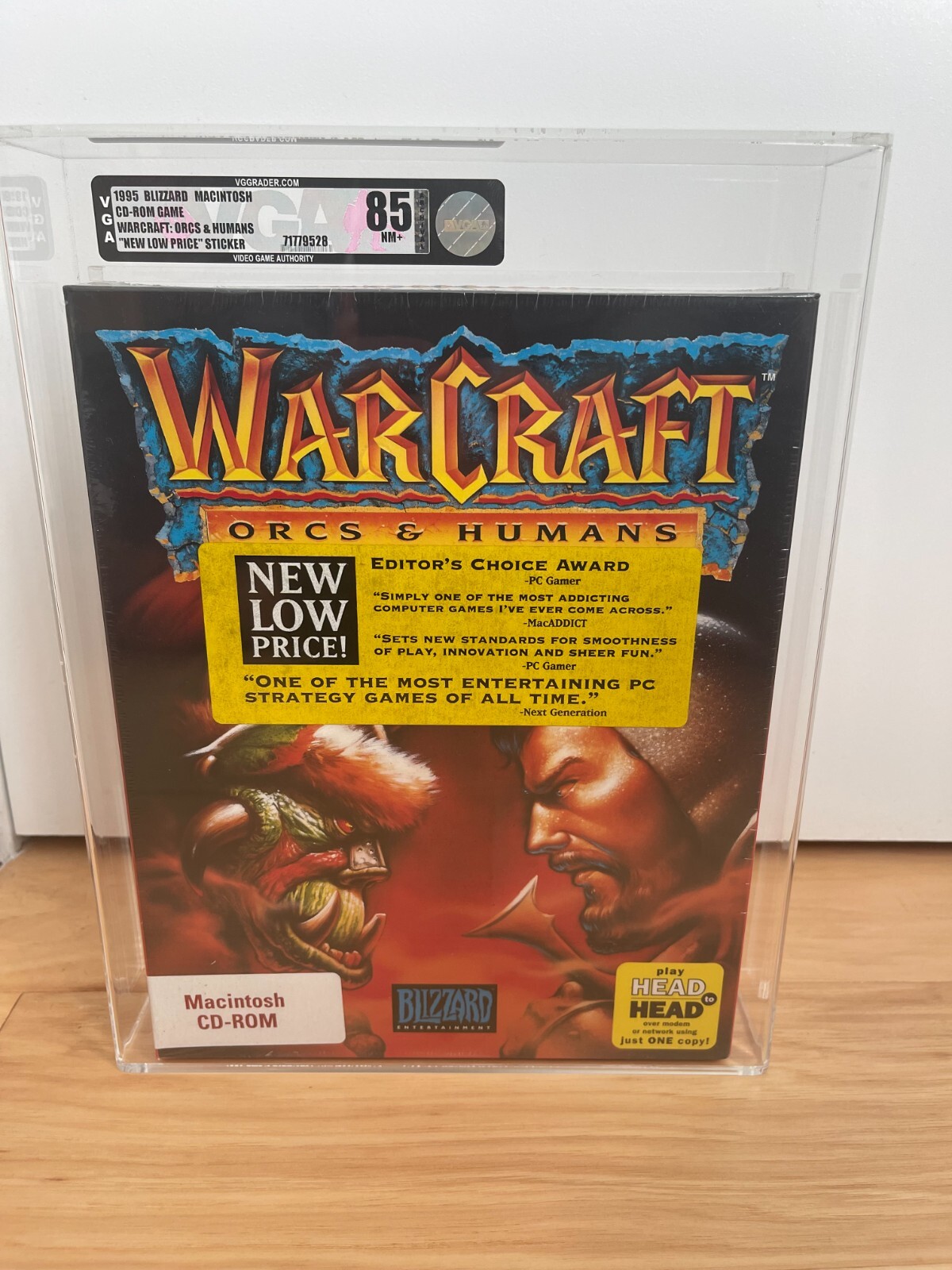 Warcraft Orcs vs Humans Rare Mac Version VGA 85 Big Box PC