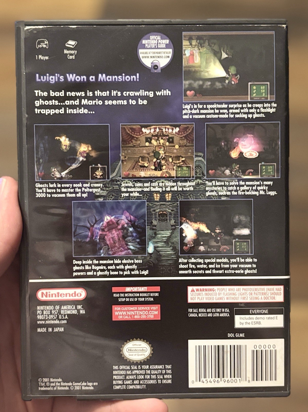 Luigi’s Mansion Nintendo GameCube (2001) Disc & Cass