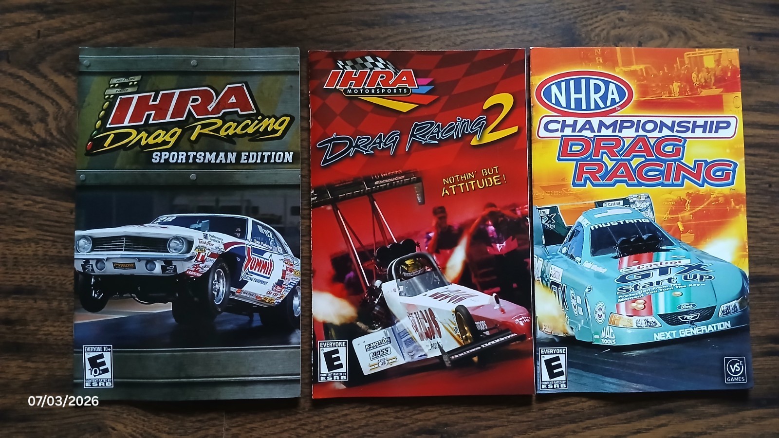 Lot Of 2 IHRA & 1 NHRA Drag Racing Games PS2 CIB 2 W/Reg In Excellent Condition