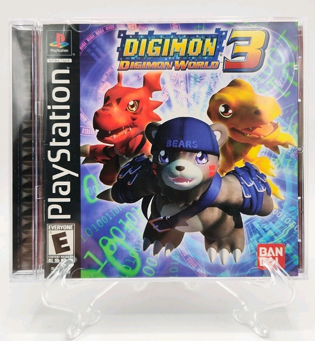 Digimon World 3 – (PS1, 2002) *CIB + Case Protector* VGC* Black Label* Tested!