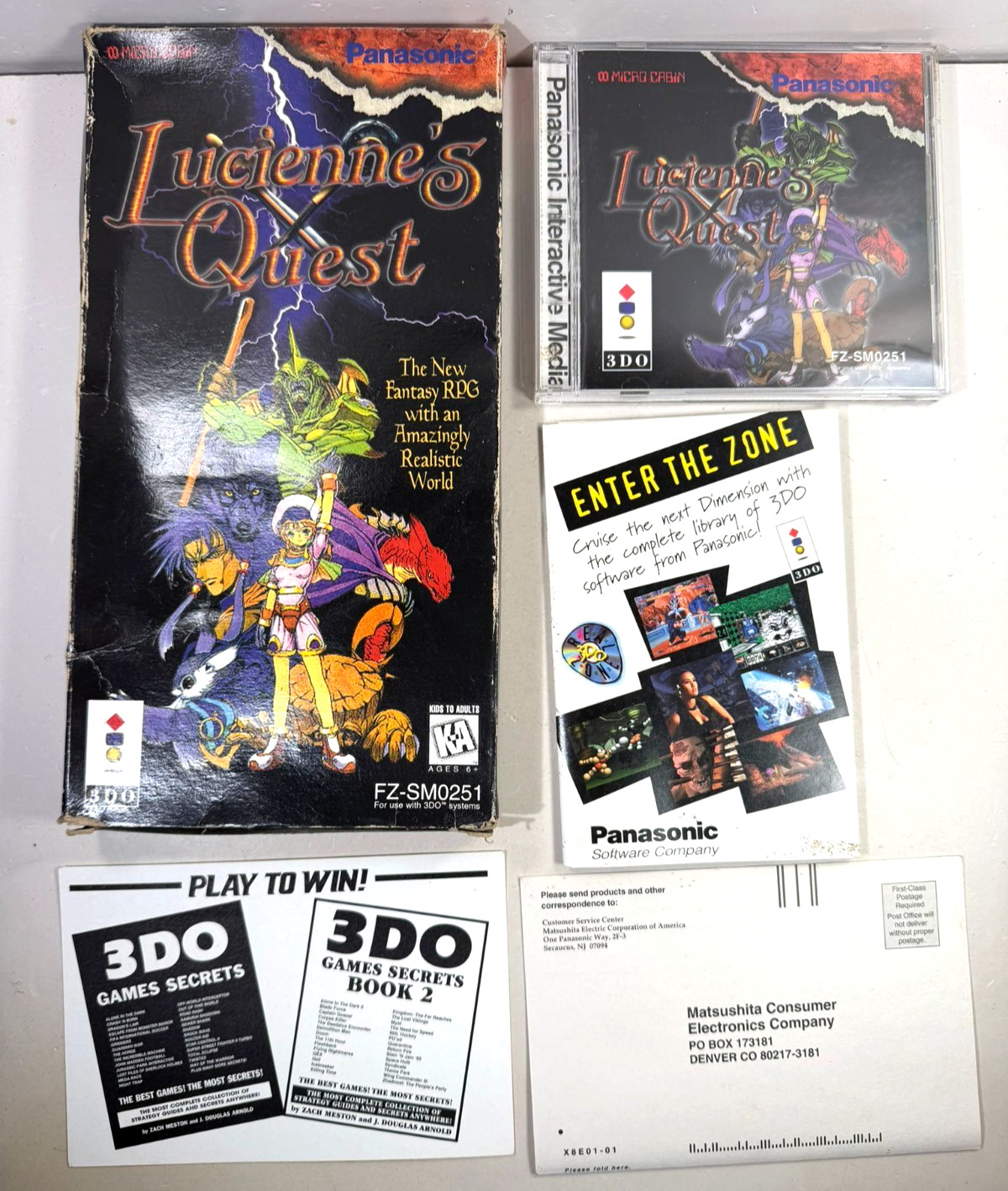 Lucienne’s Quest (Panasonic 3DO, 1995) CIB with inserts and reg. cards