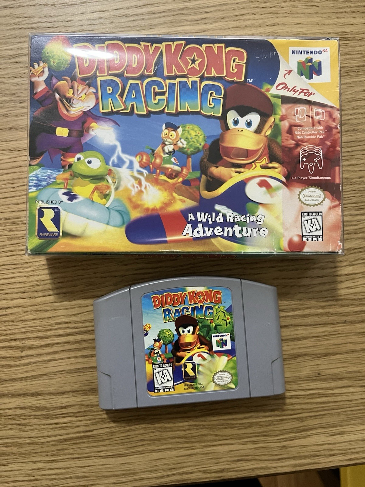 Diddy Kong Racing (Nintendo 64, 1997) With Box