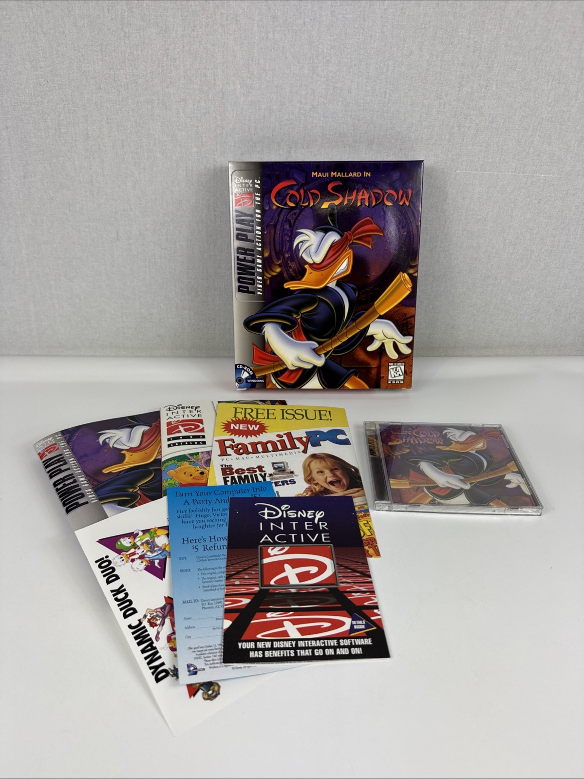 Maui Mallard in Cold Shadow (PC, 1996) DISNEY INTERACTIVE BIG BOX CIB