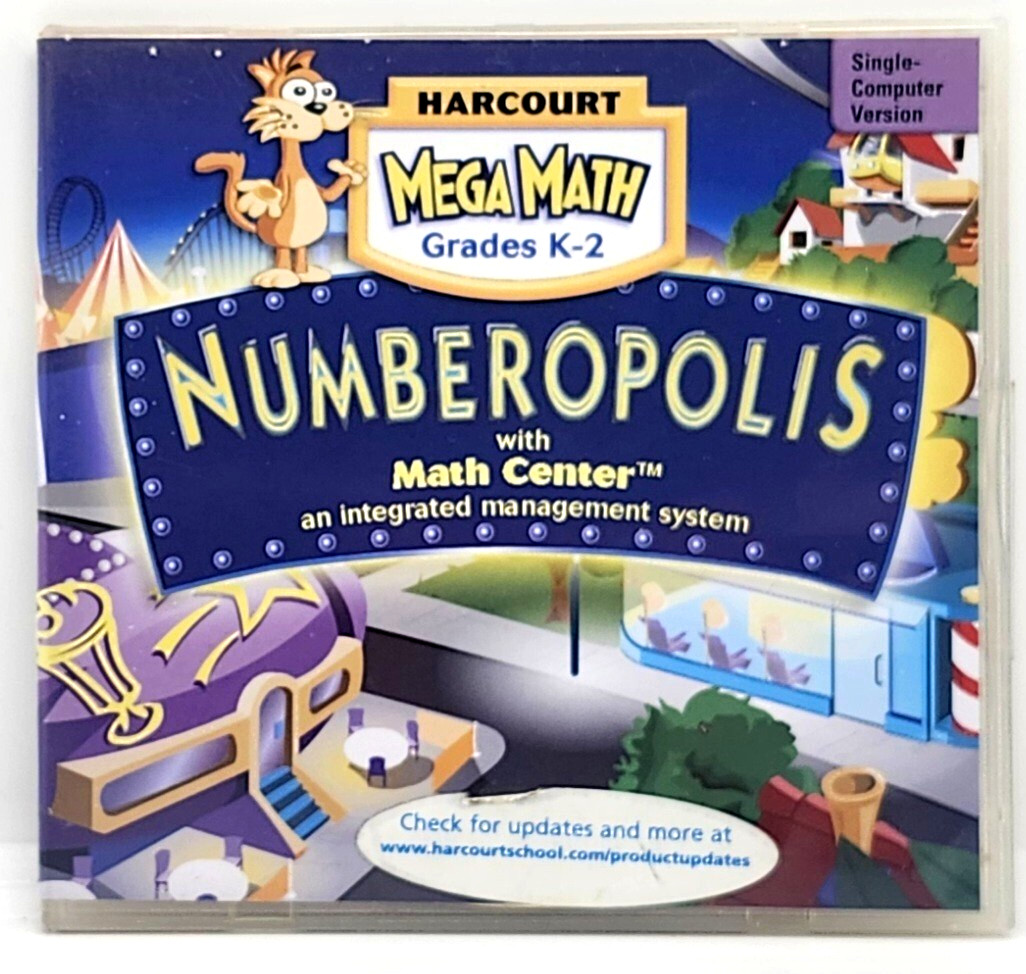 HARCOURT MEGA MATH GRADES K-2 NUMBEROPOLIS (CD-ROM) WINDOWS 95/98/MAC