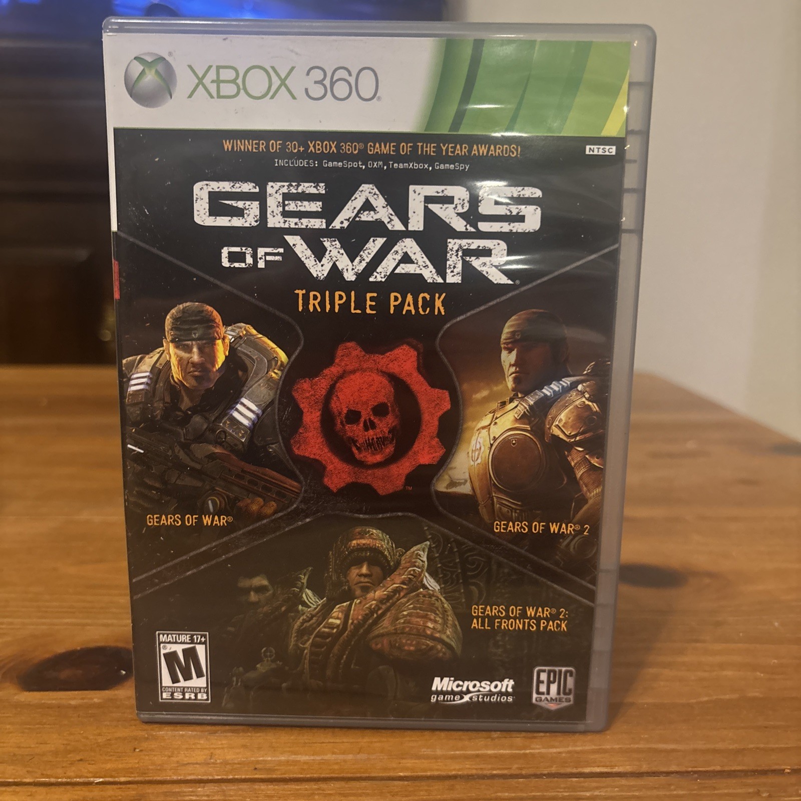 Gears of War Triple Pack (Microsoft Xbox 360, 2011) CIB UNUSED CODE