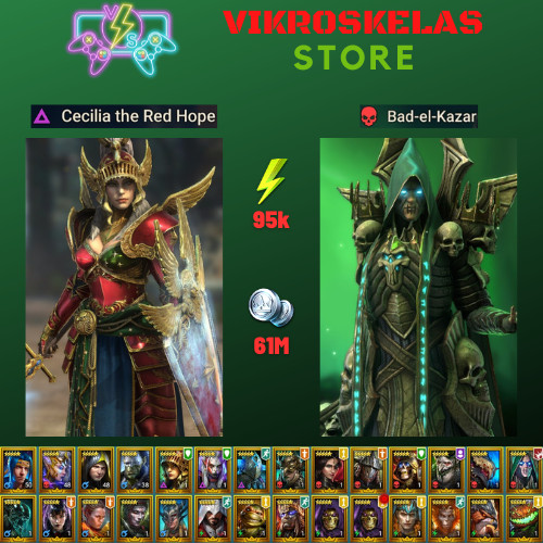 Raid Shadow Legends | Starter acc with Cecilia : 95k energy / 28 Legendary hero