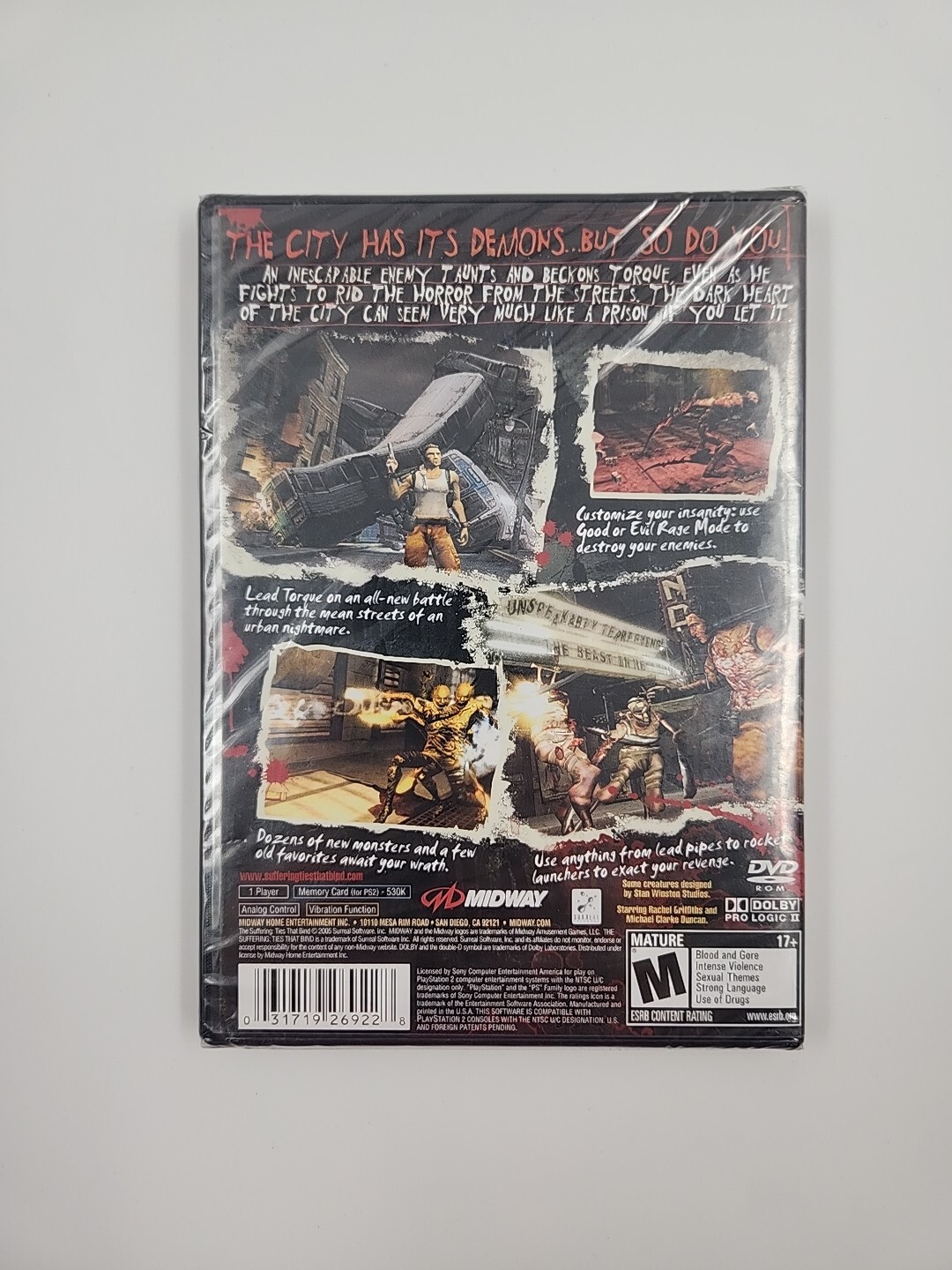 The Suffering Ties That Bind PS2 PlayStation 2 Factory Sealed