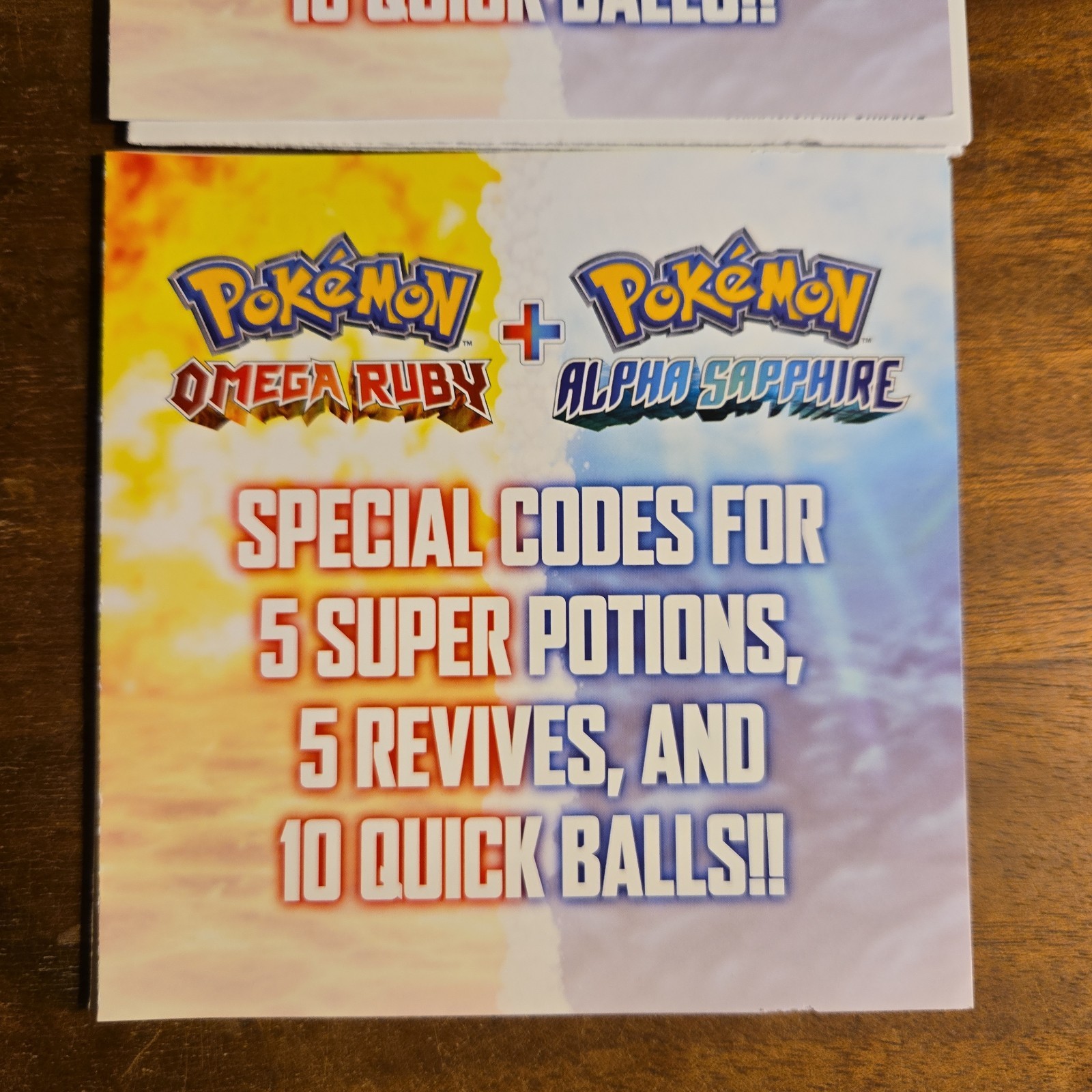 Pokemon Omega Ruby & Alpha Sapphire – BONUS Variant With Bonus Insert -NO GAME