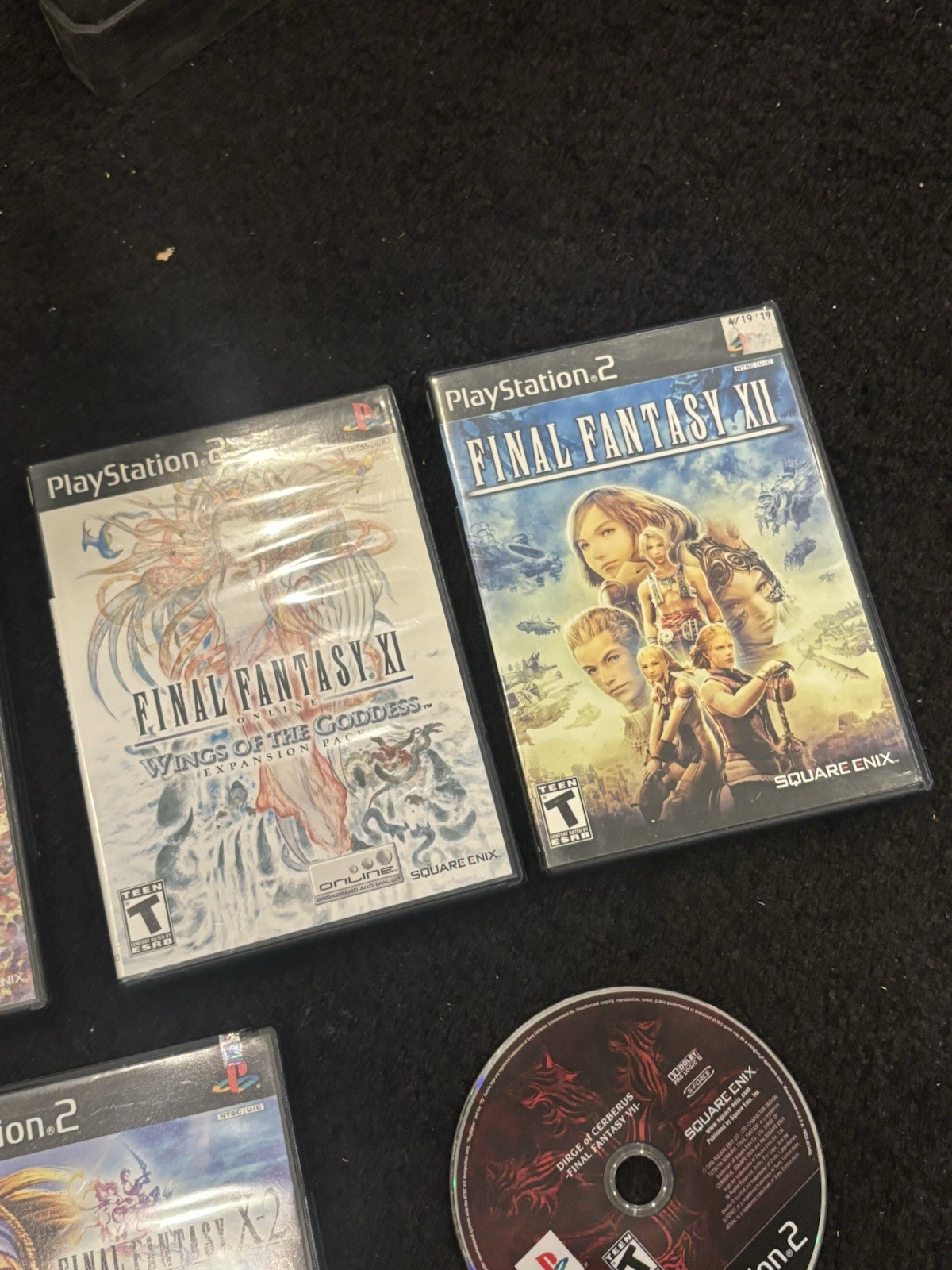 Playstation 2 PS2 Final Fantasy XI, XII, X2, VII, Expansion Pack Lot Of 5 Games