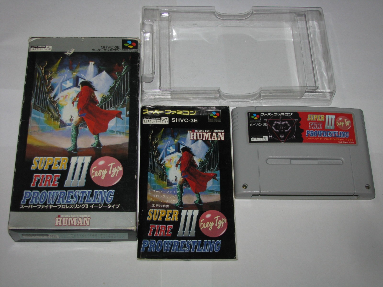 Super Fire Pro Wrestling III 3 Easy Type Super Famicom Japan +Box CIB US Seller