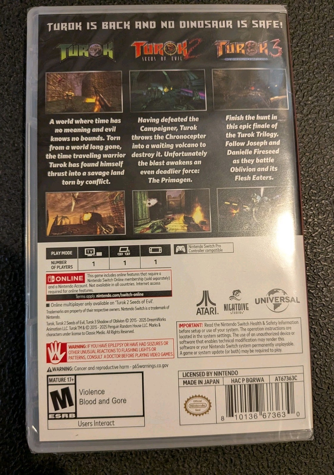 Turok Trilogy Bundle (Nintendo Switch) BRAND NEW SEALED!! Awesome Fast Shipping!