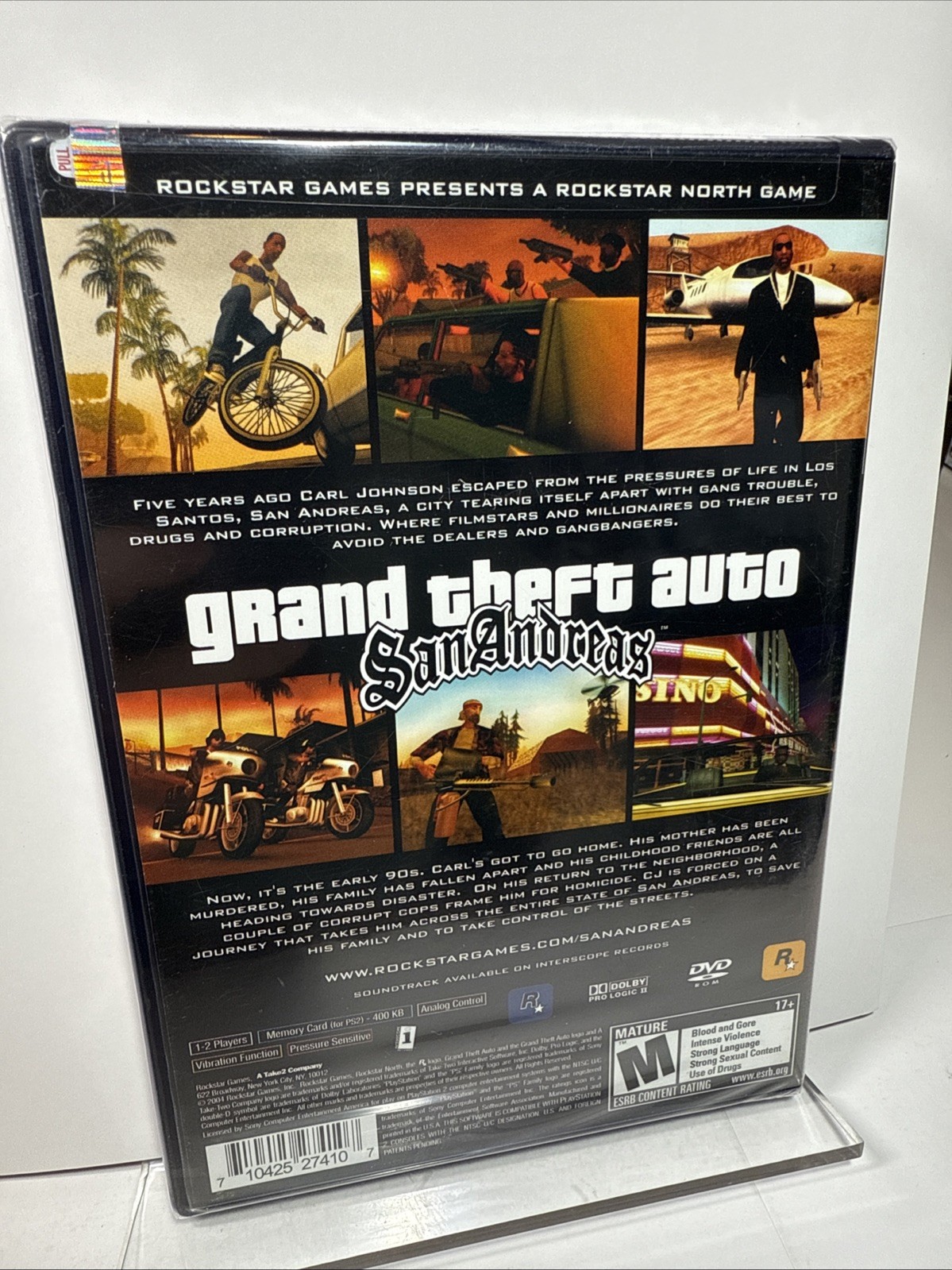 New Grand Theft Auto San Andreas Black Label Hot Coffee First Print PS2 Sealed