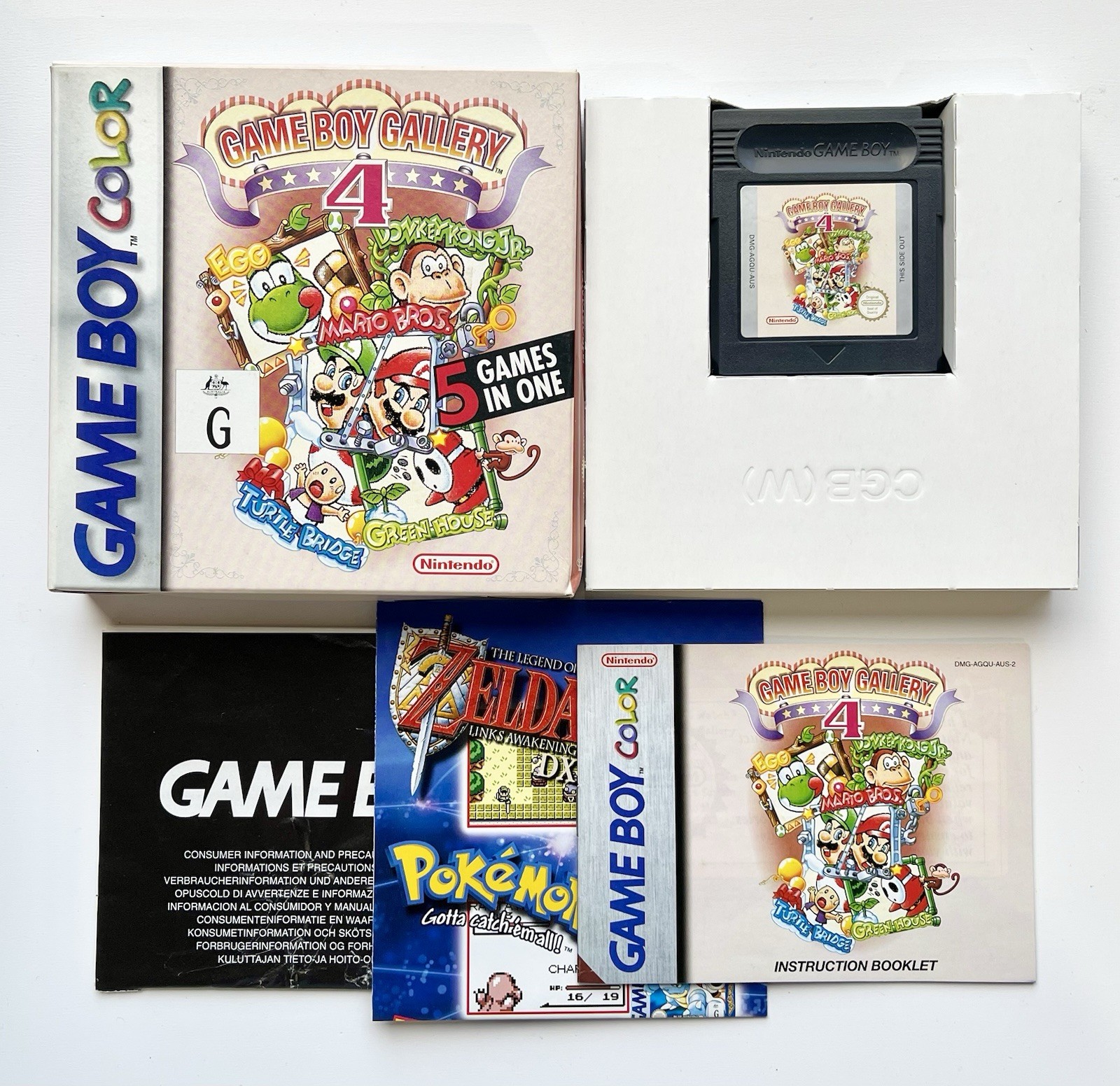 Gameboy Gallery 4 – 5 Games In One Gameboy Color Game Boxed Used AUS Version VGC
