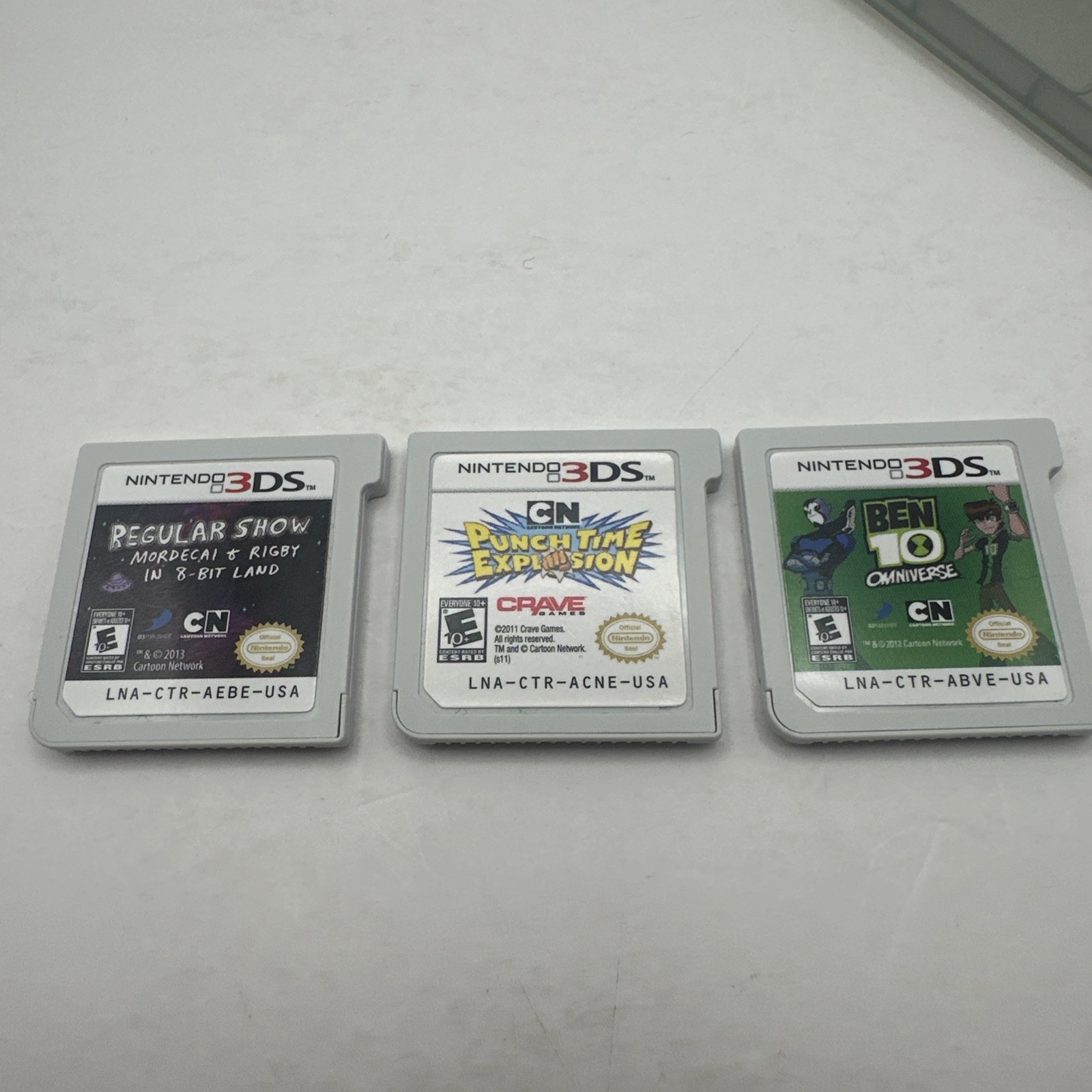 Regular Show Punch Time Explosion Ben 10 Omniverse Nintendo 3DS Games LOT Bundle