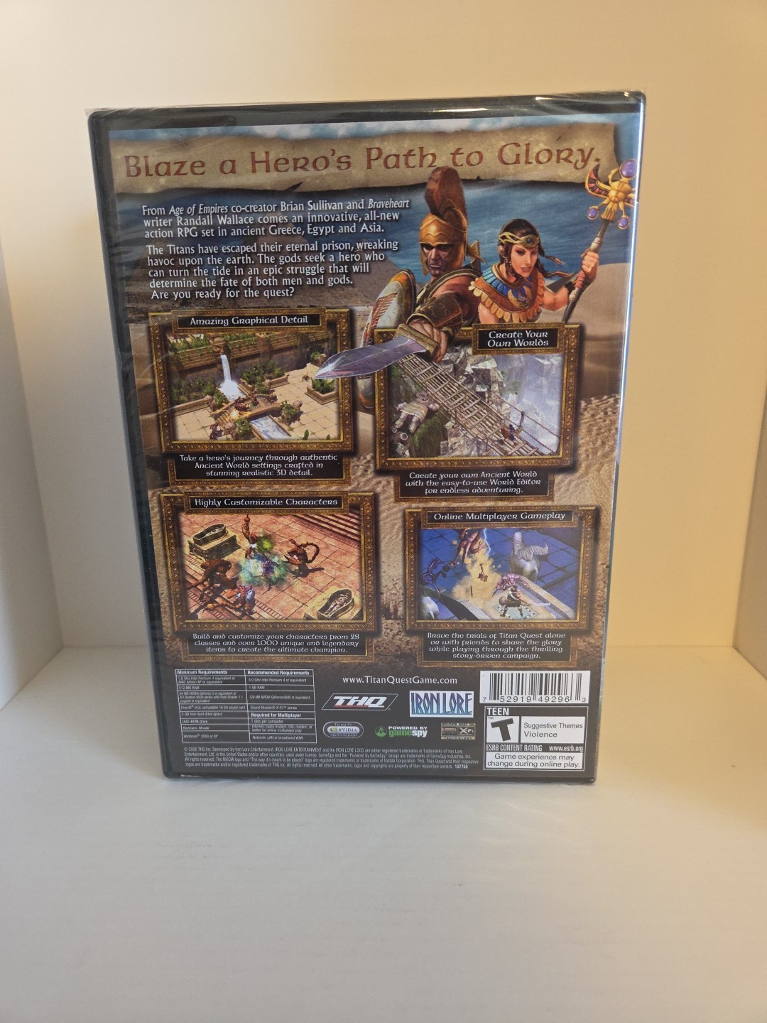 Titan Quest – PC, DVD (2006) IRONLORE THQ Foldout Slip Cover Version Brand New!