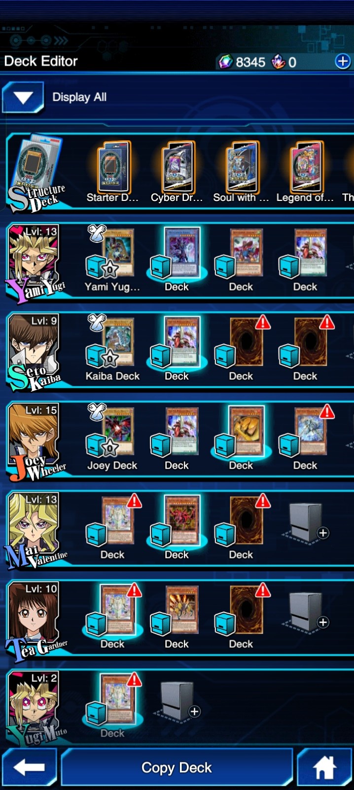 YU GI OH DUEL LINKS IOS, ANDROID, 111 characters, ,9485 gems, 21 decks, 821 box